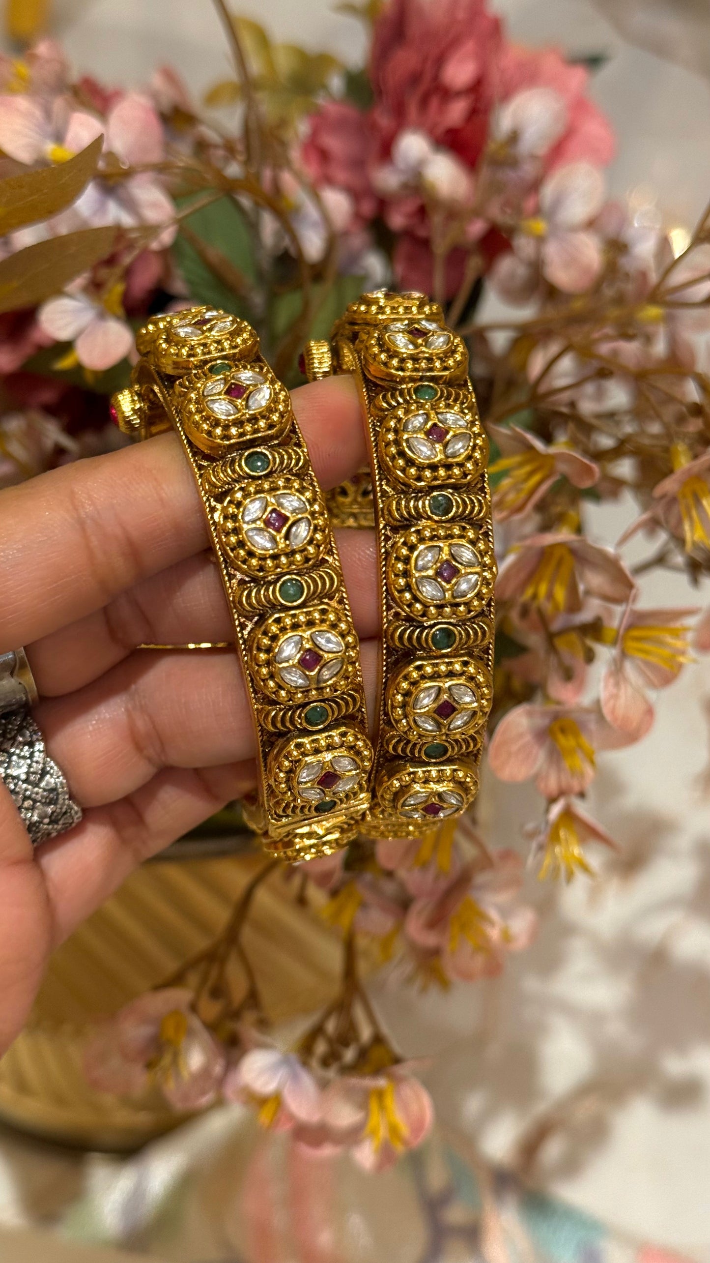 Ruby & Emerald heritage royal rajwada bangles