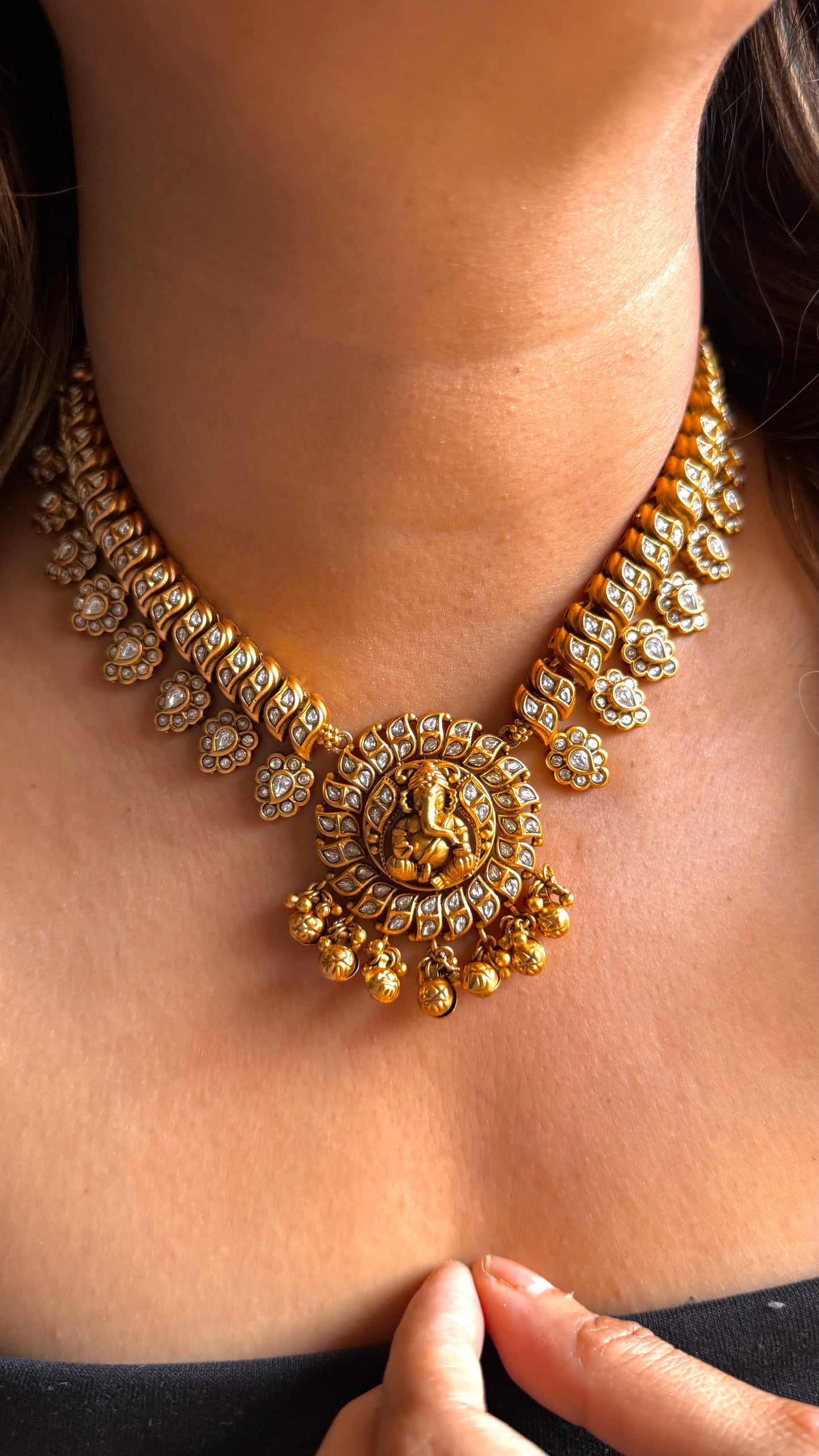 Lord Ganesha inspired suthala necklace