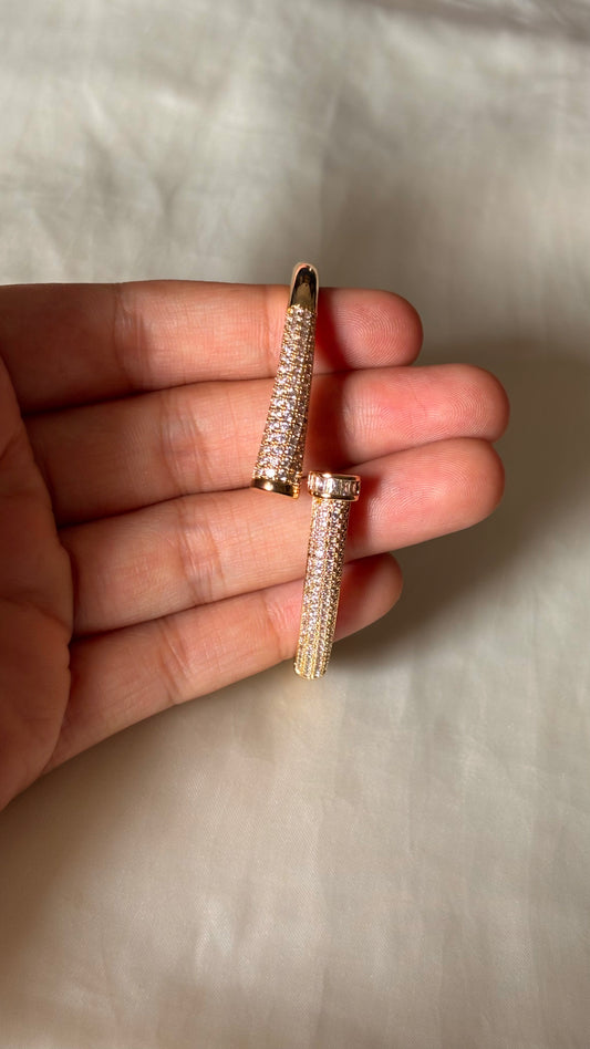 Diamond Nail luxe Rose gold tone bracelet