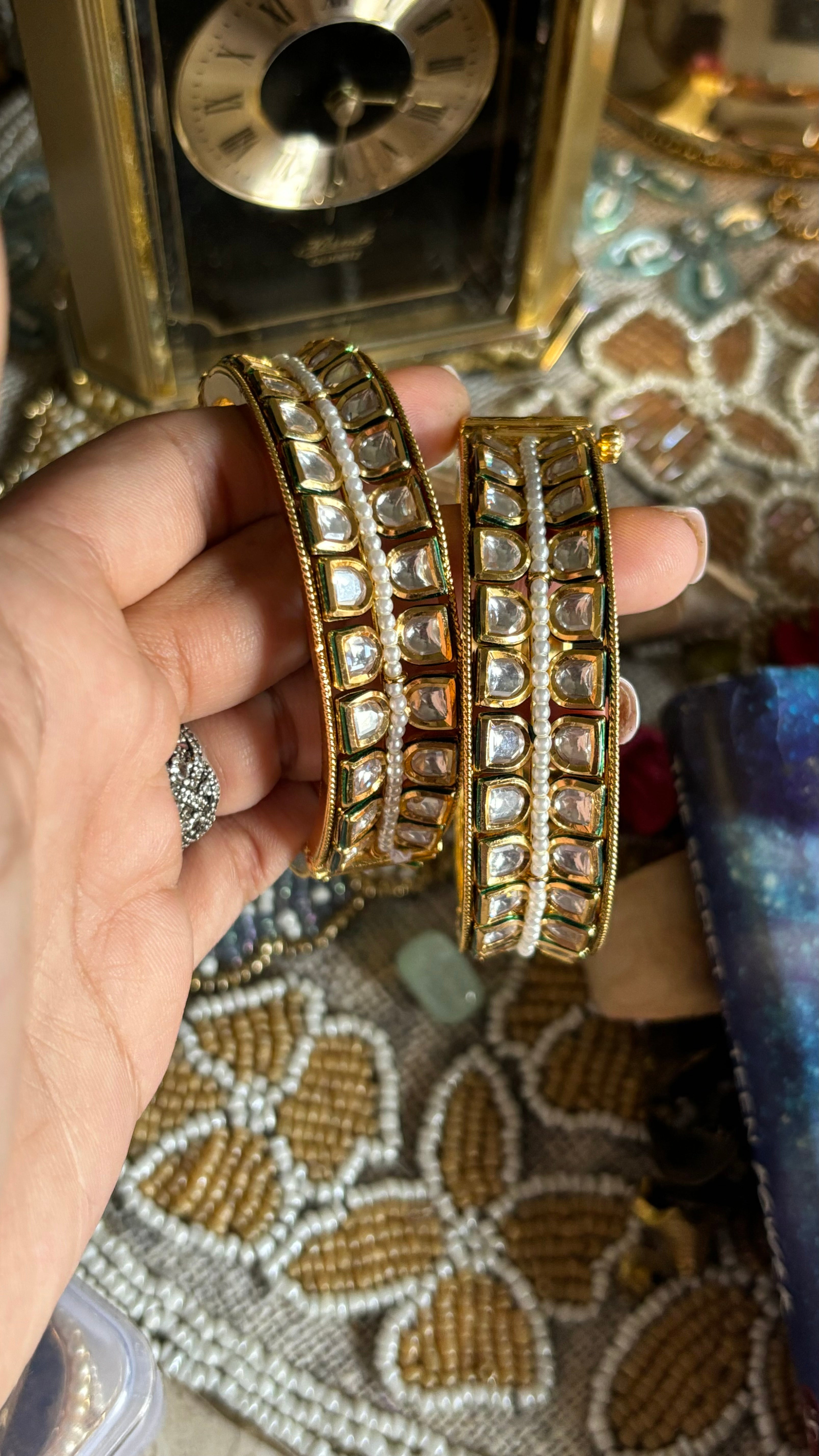 Ac kundan meenakari bangles