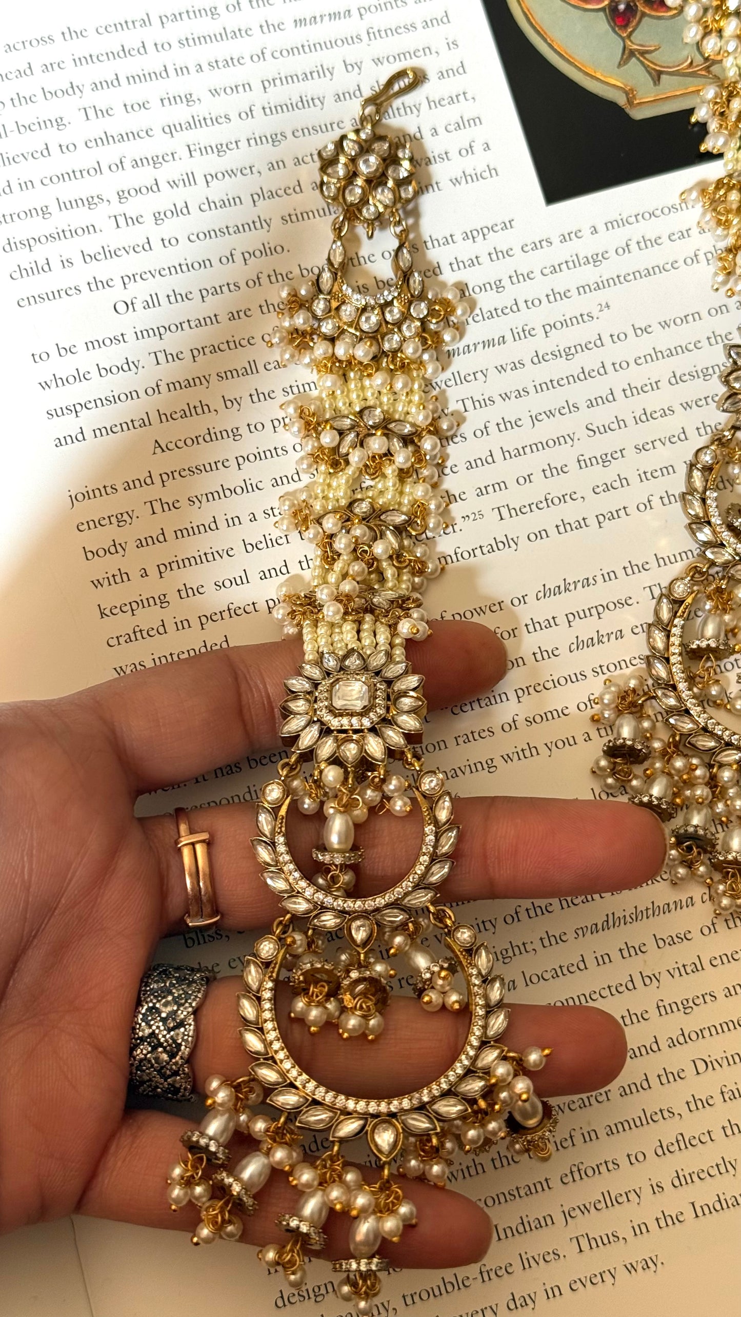 Earrings  Mughal inspired  heritage Chandbali