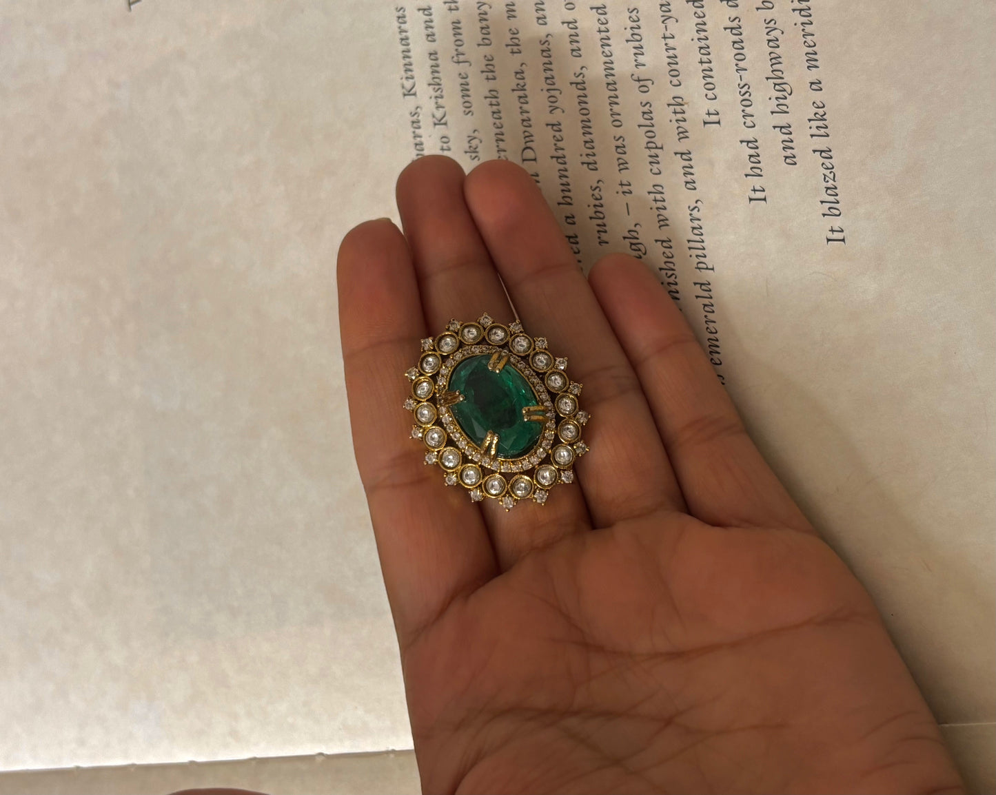 Mint doublet oval adjustable ring