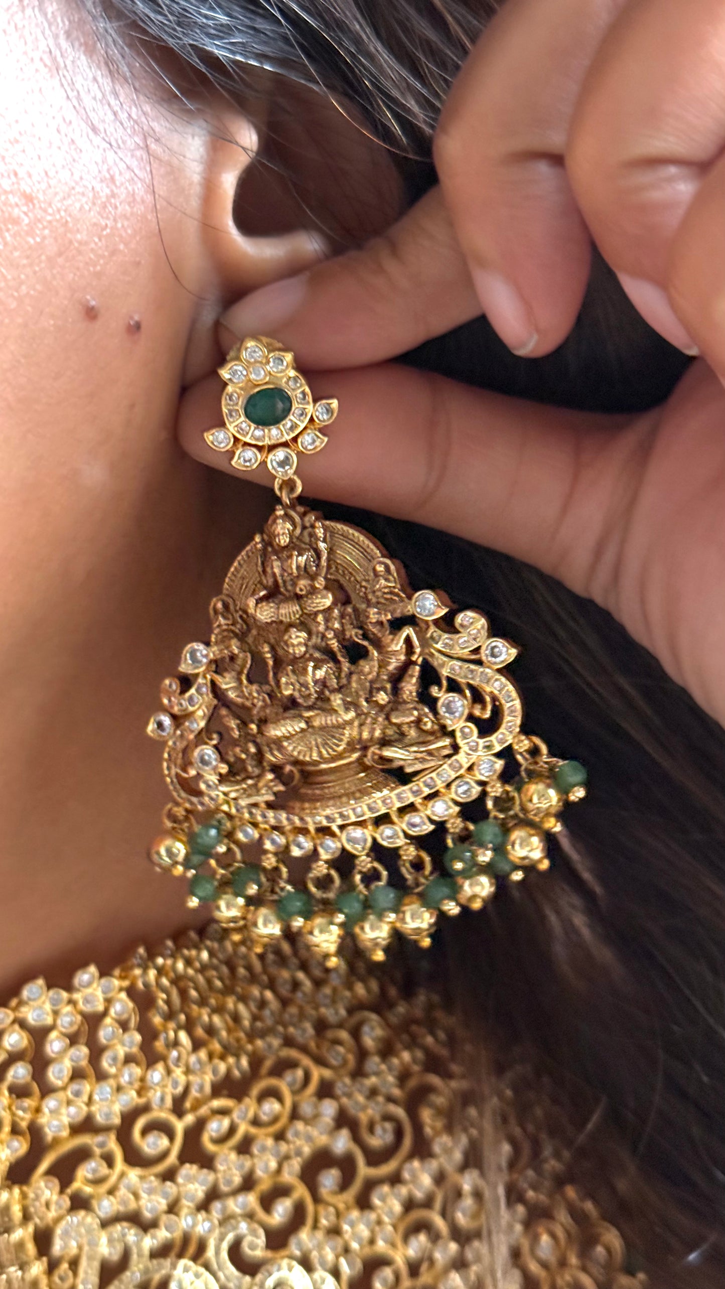 Goddess Laxmi Inspired real gold polki choker