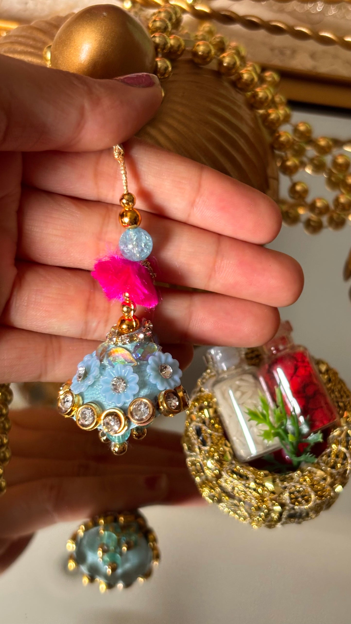 Floral lumba rakhi for bhabhi ( shipping will be extra )