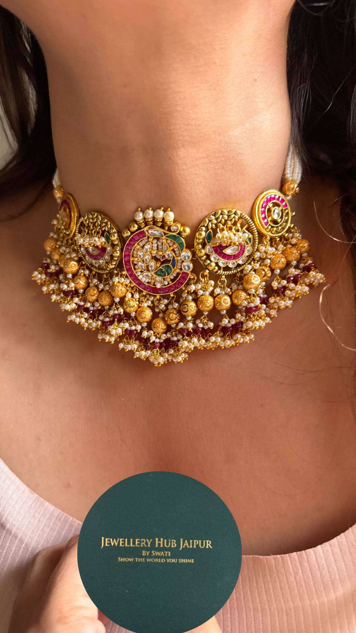 Heritage antique Rajwada choker necklace