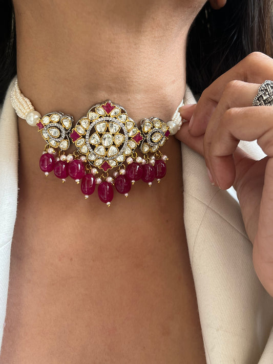 Ruby choker necklace