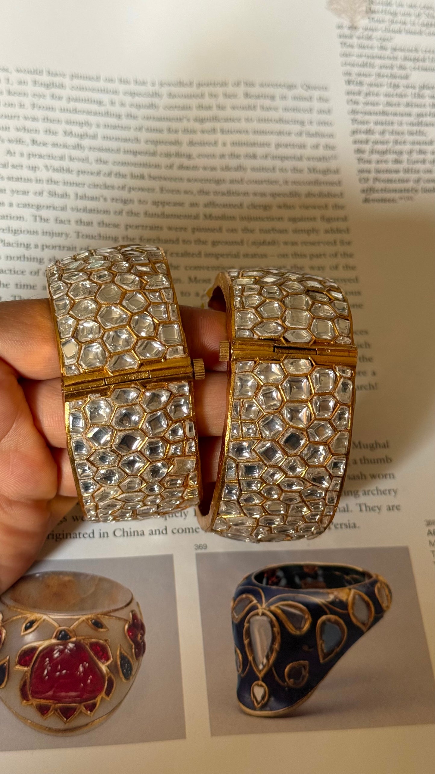 Paachi Kundan polki bangles