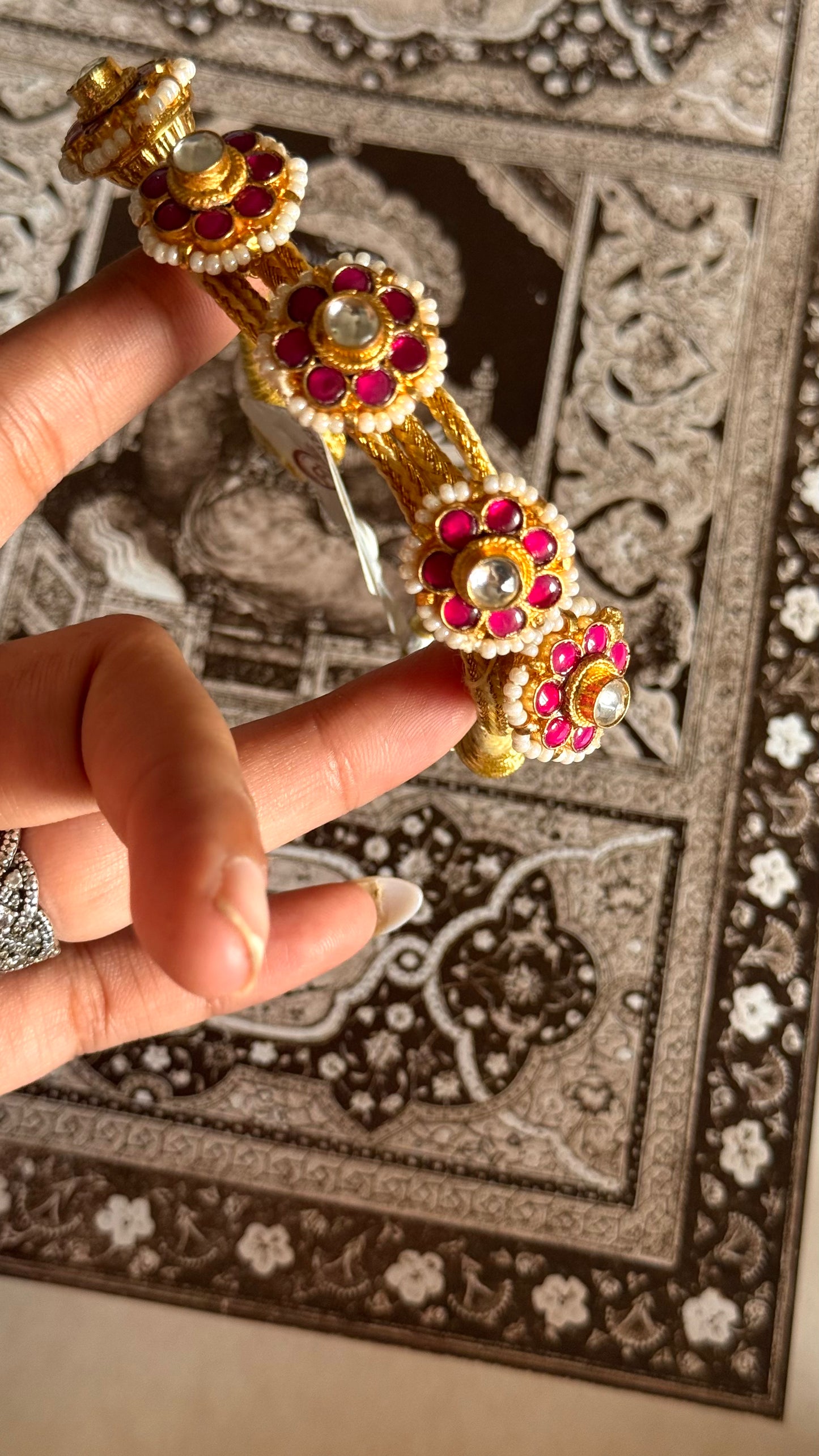Rani pink floral Rajwada bracelet
