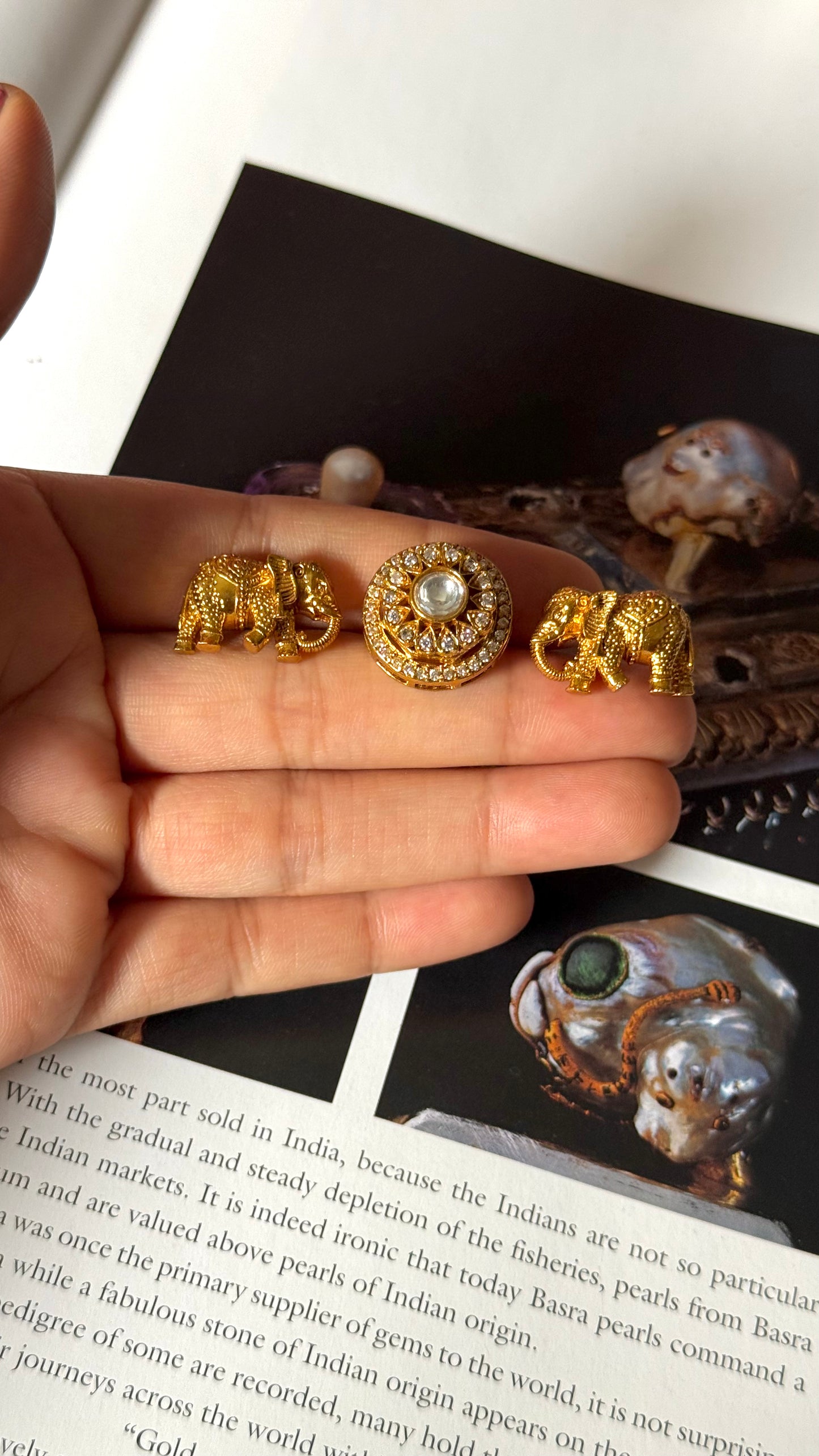 Gaj inspired double finger ring
