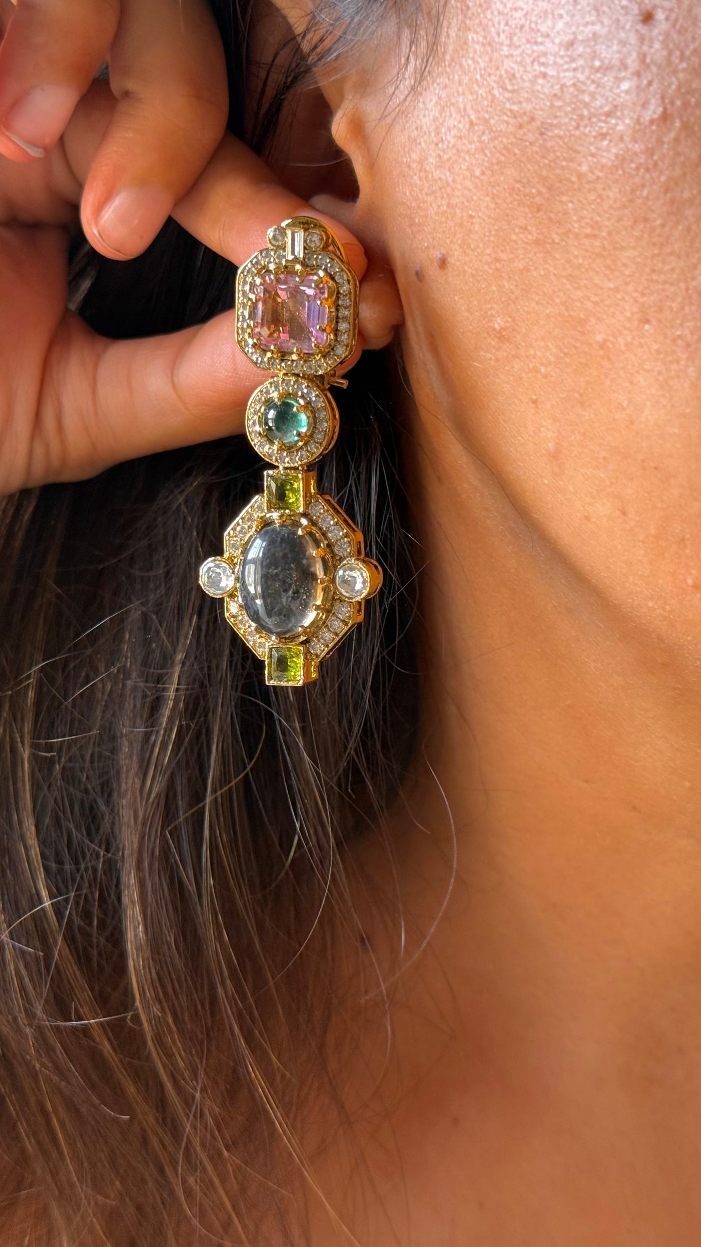 Sabhyasachi inspired doublet designer cocktail danglers