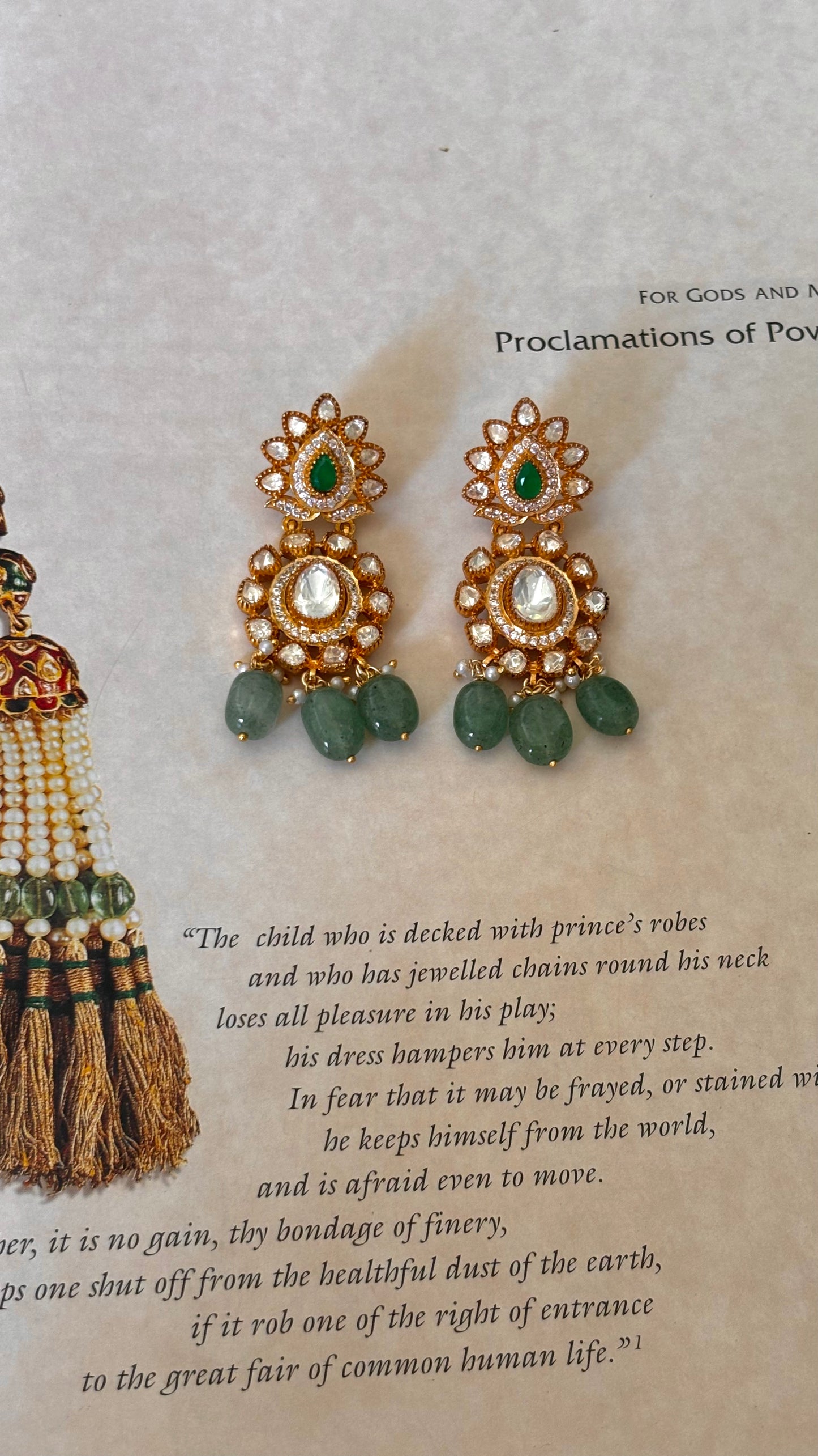 Real Moissanite panna rani haar