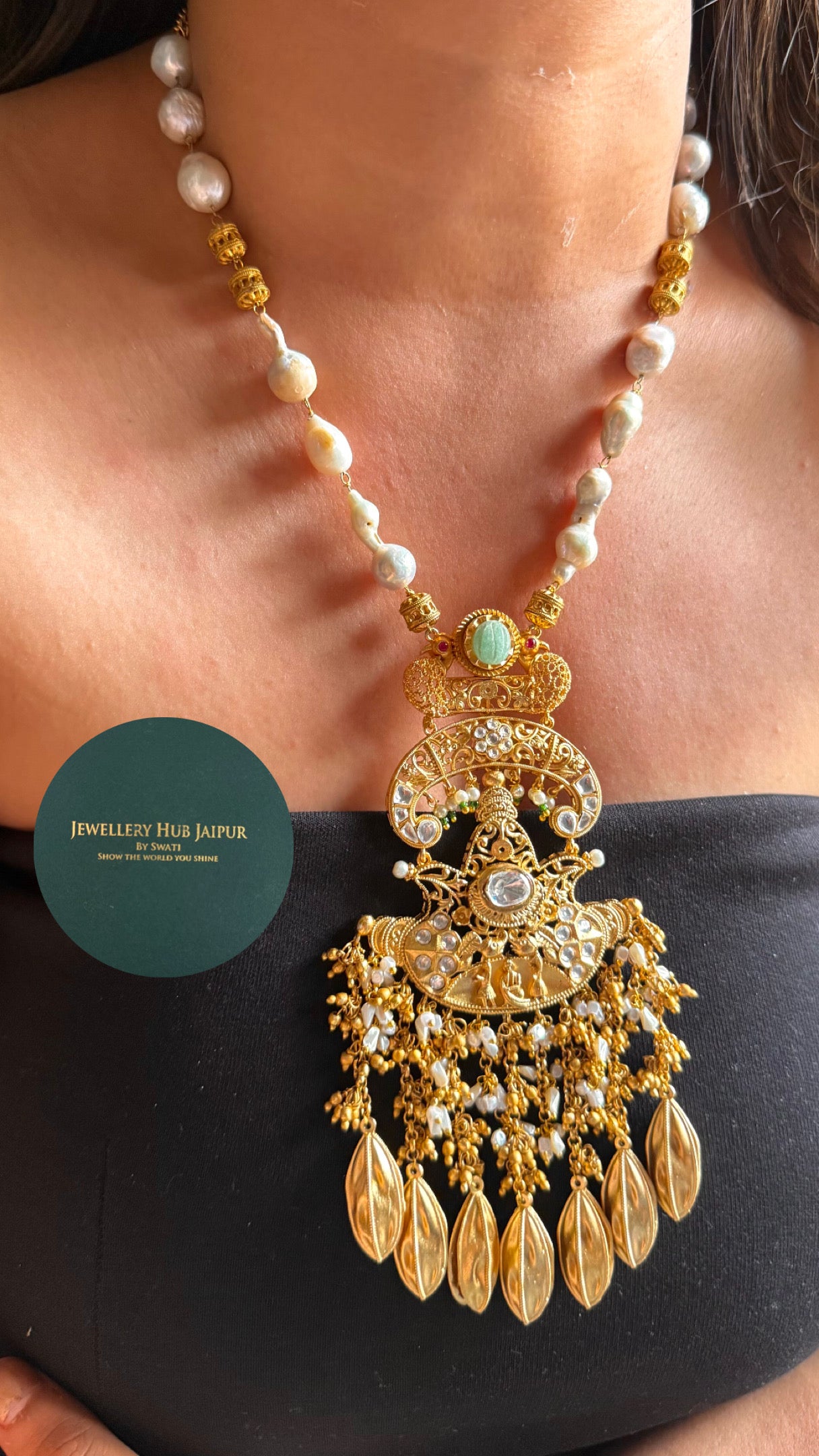 Amrapali inspired firoza pendant Necklace set