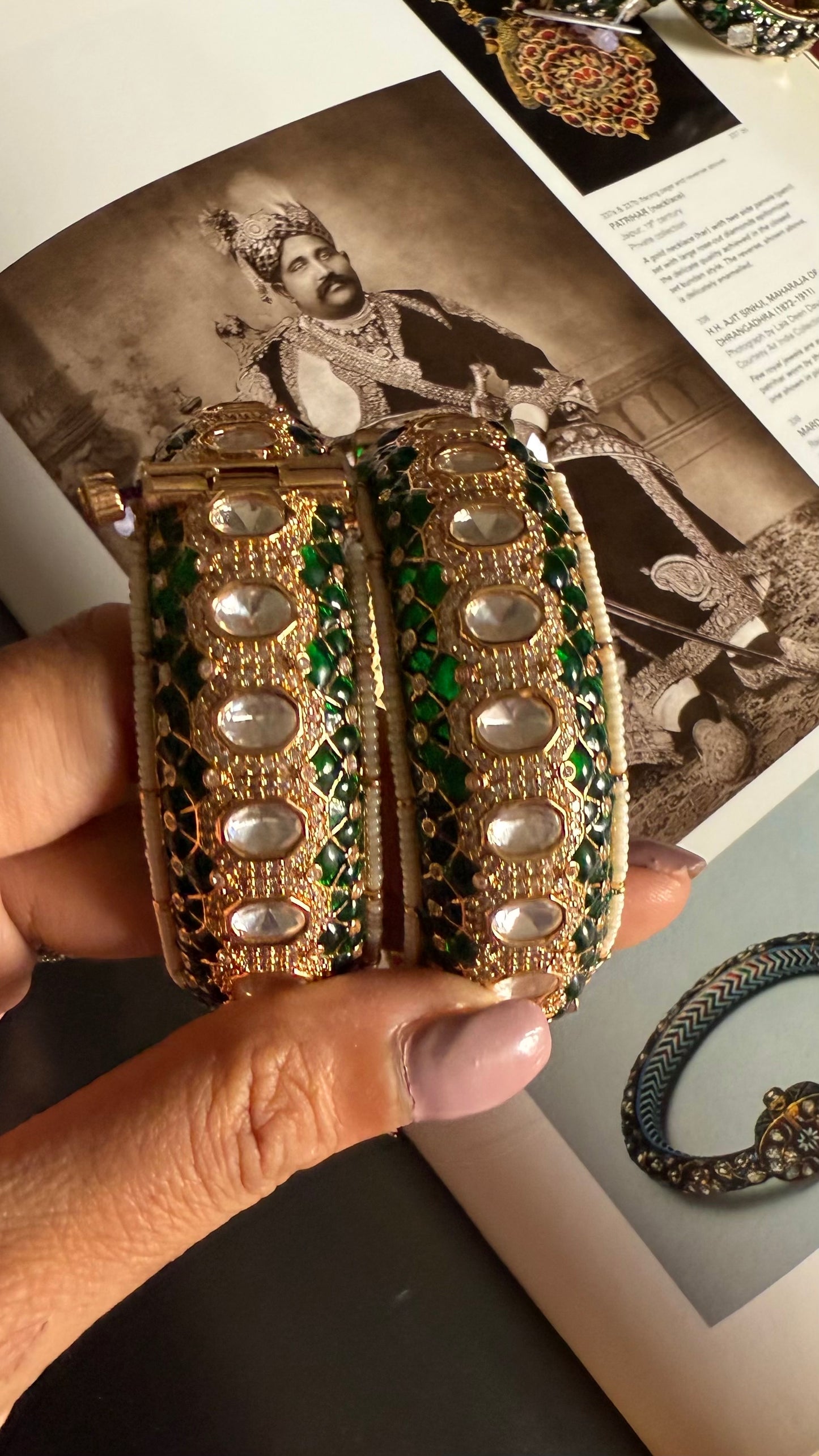 Emerald kat dana moissanite openable bangle