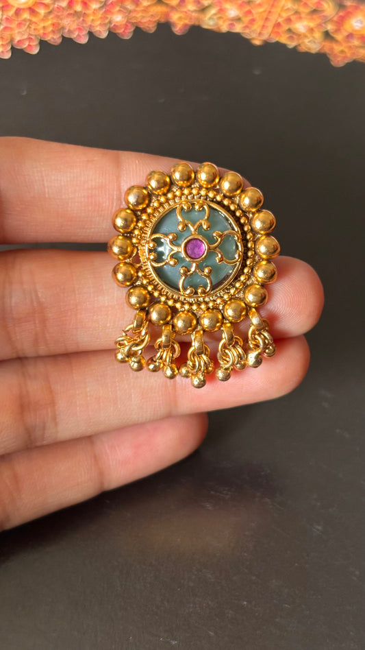 Aqua rajwada golden ring