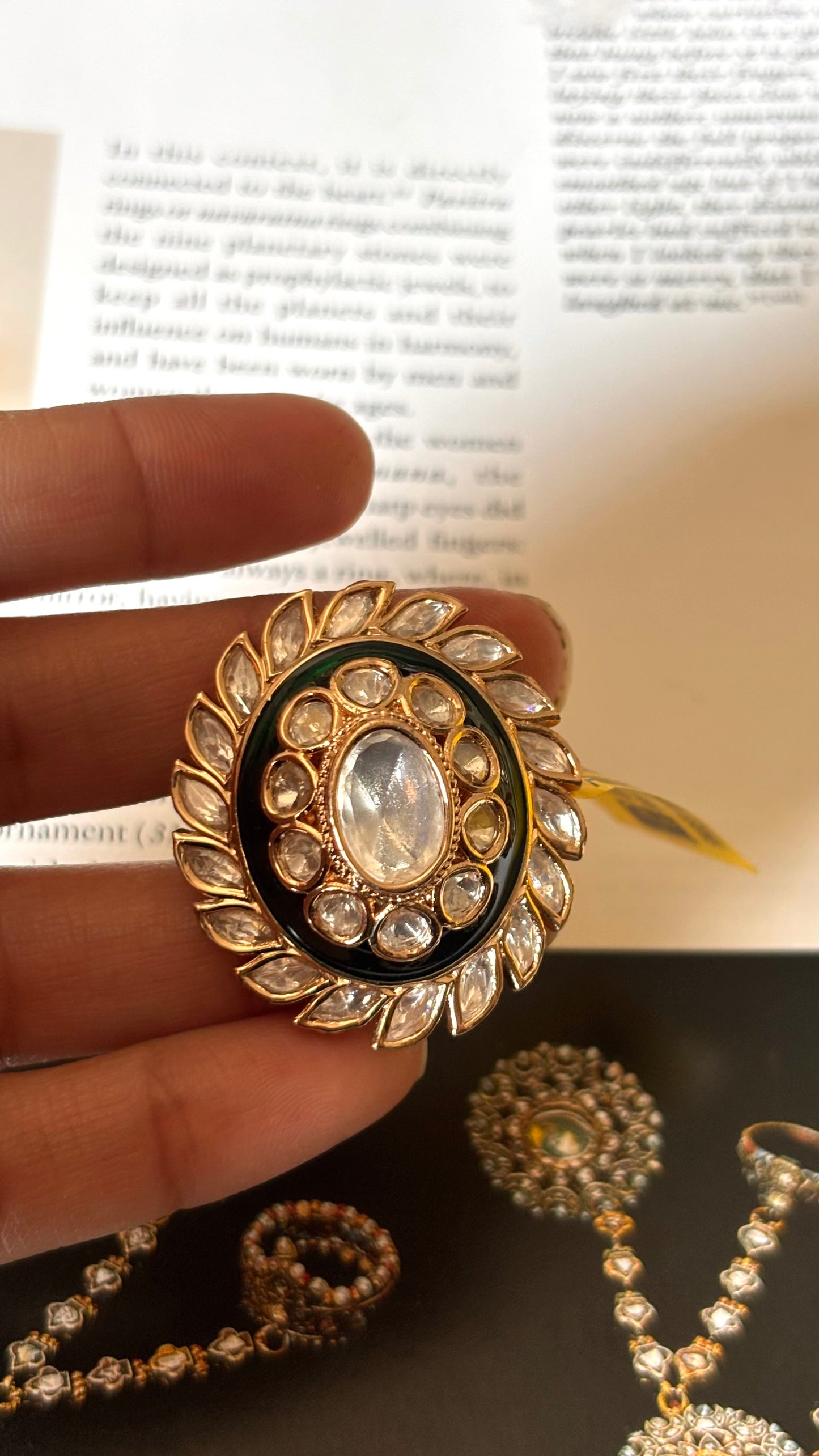 Emerald real moissanite Ring