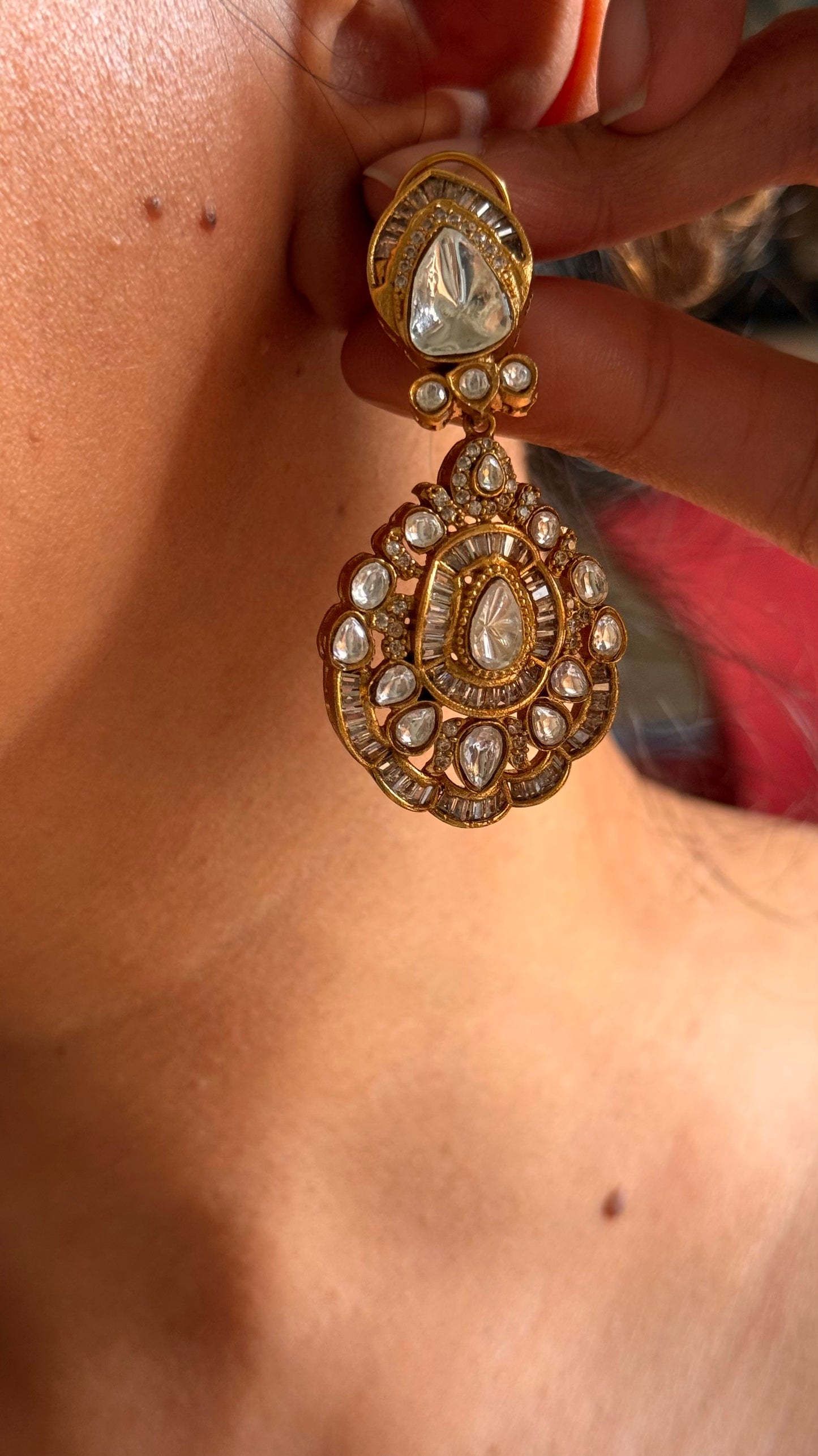 Real Moissanite bridal  asia choker Necklace(will be ready in seven days from the date of order)