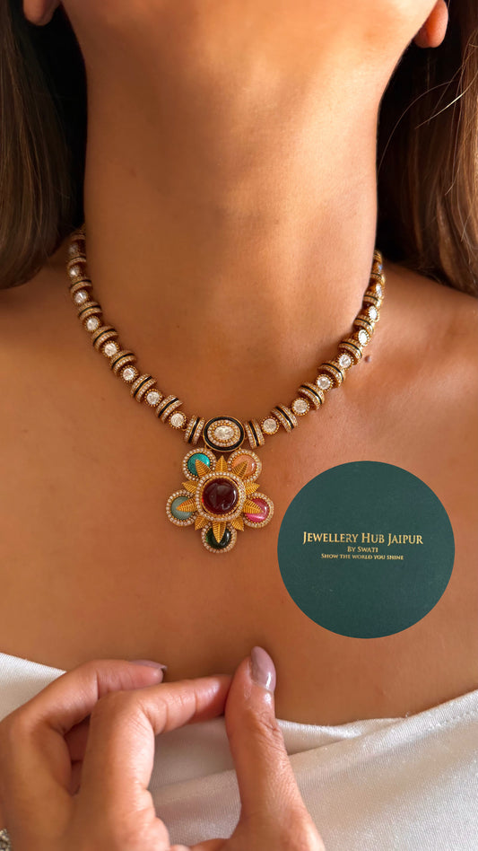 Garima Sabyasachi inspired designer multicoloured necklace