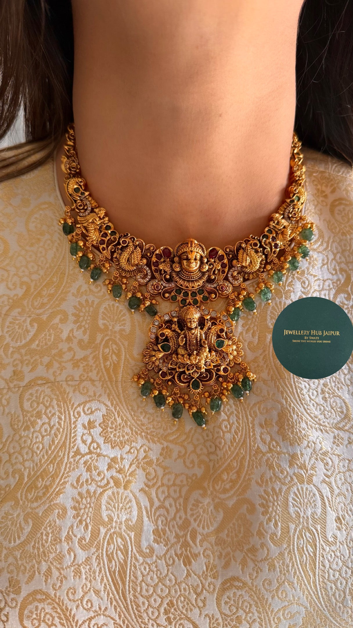 Dual Laxmi temple jewellery