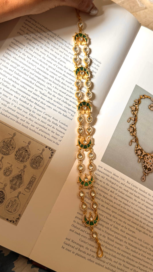 Paachi Emerald kundan heritage sheeshpatti