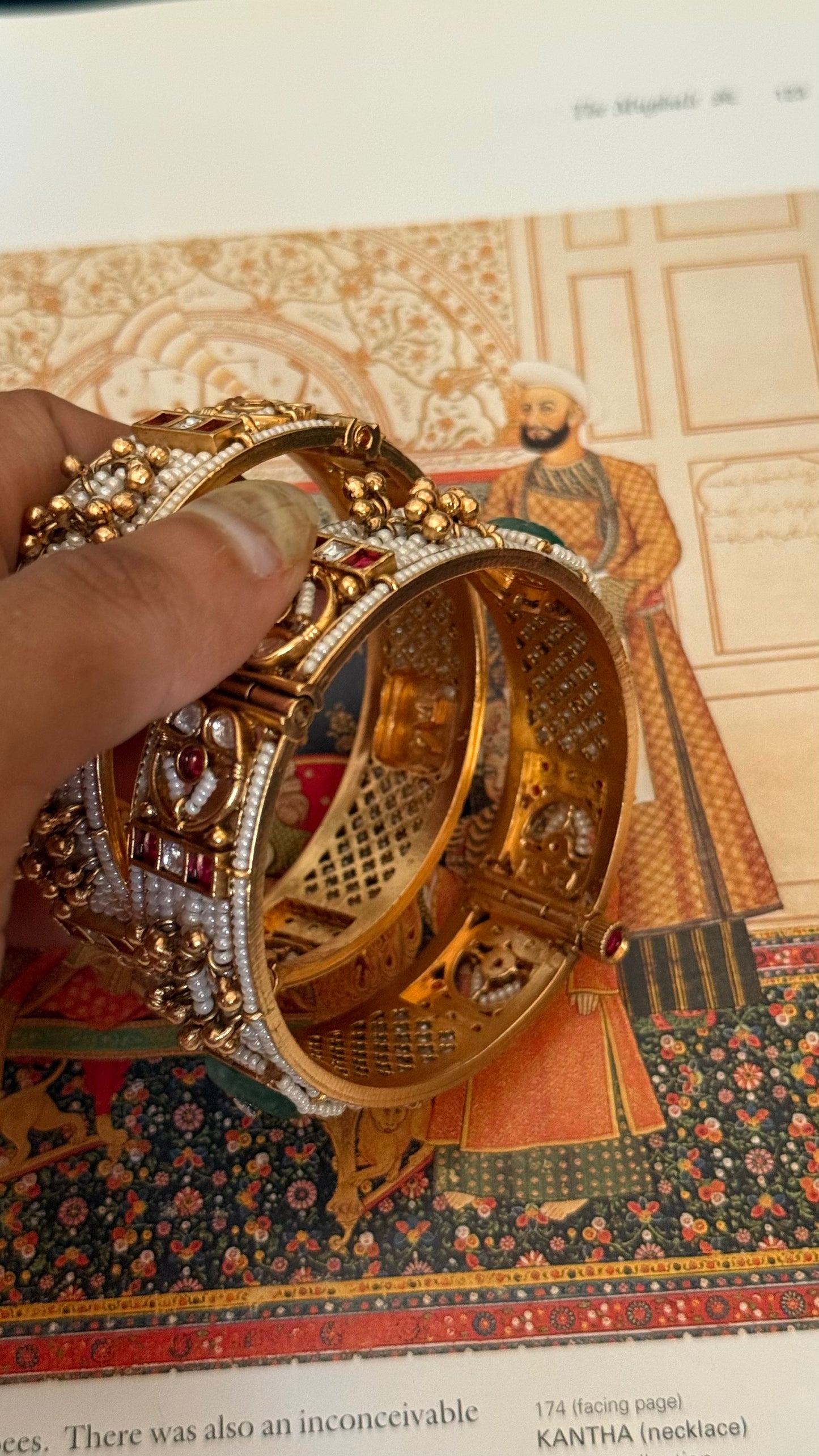 Mint floral & rani pink rajwada openable bangle