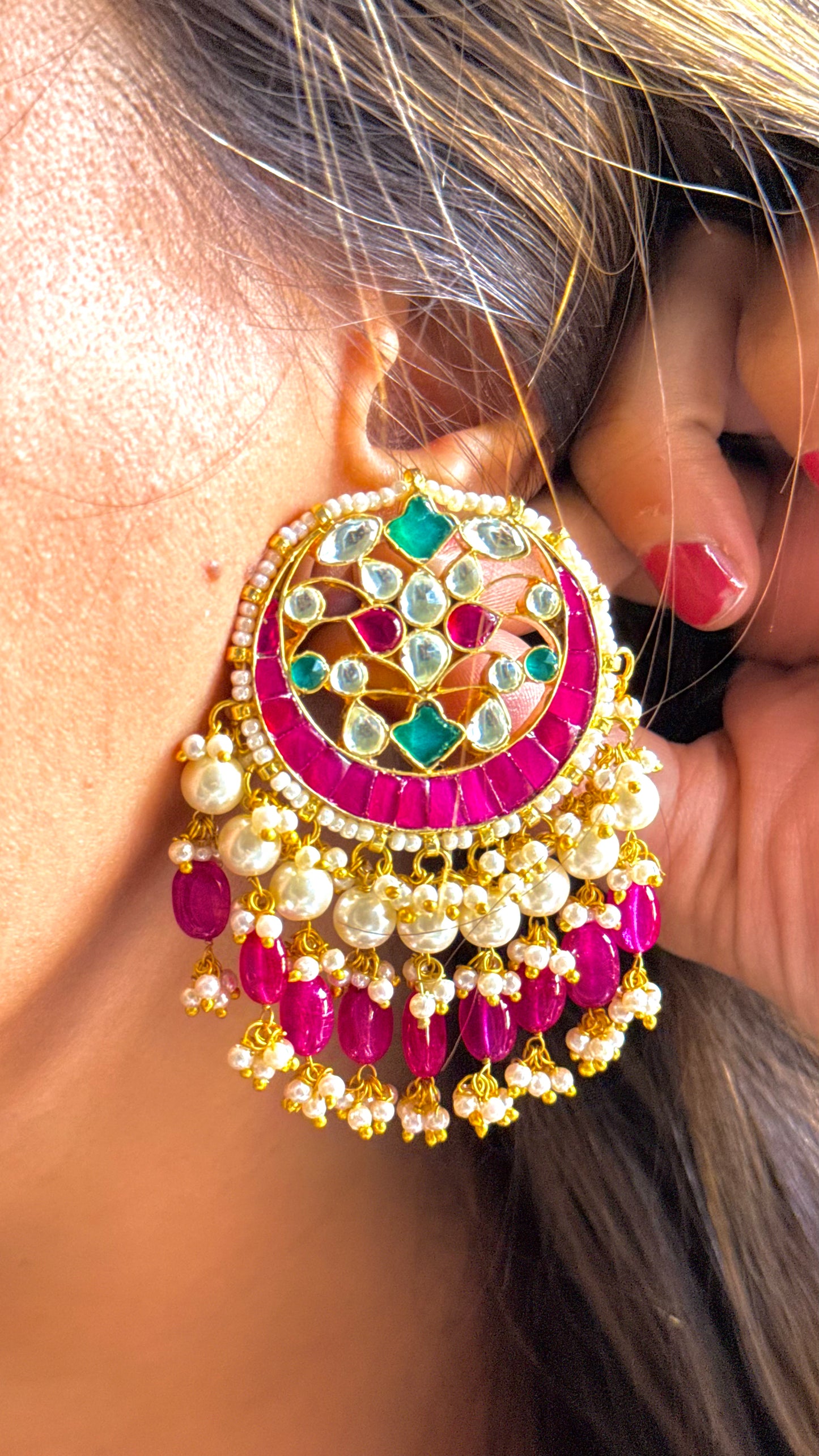 Rani pink paachi kundan rajwada jadau necklace