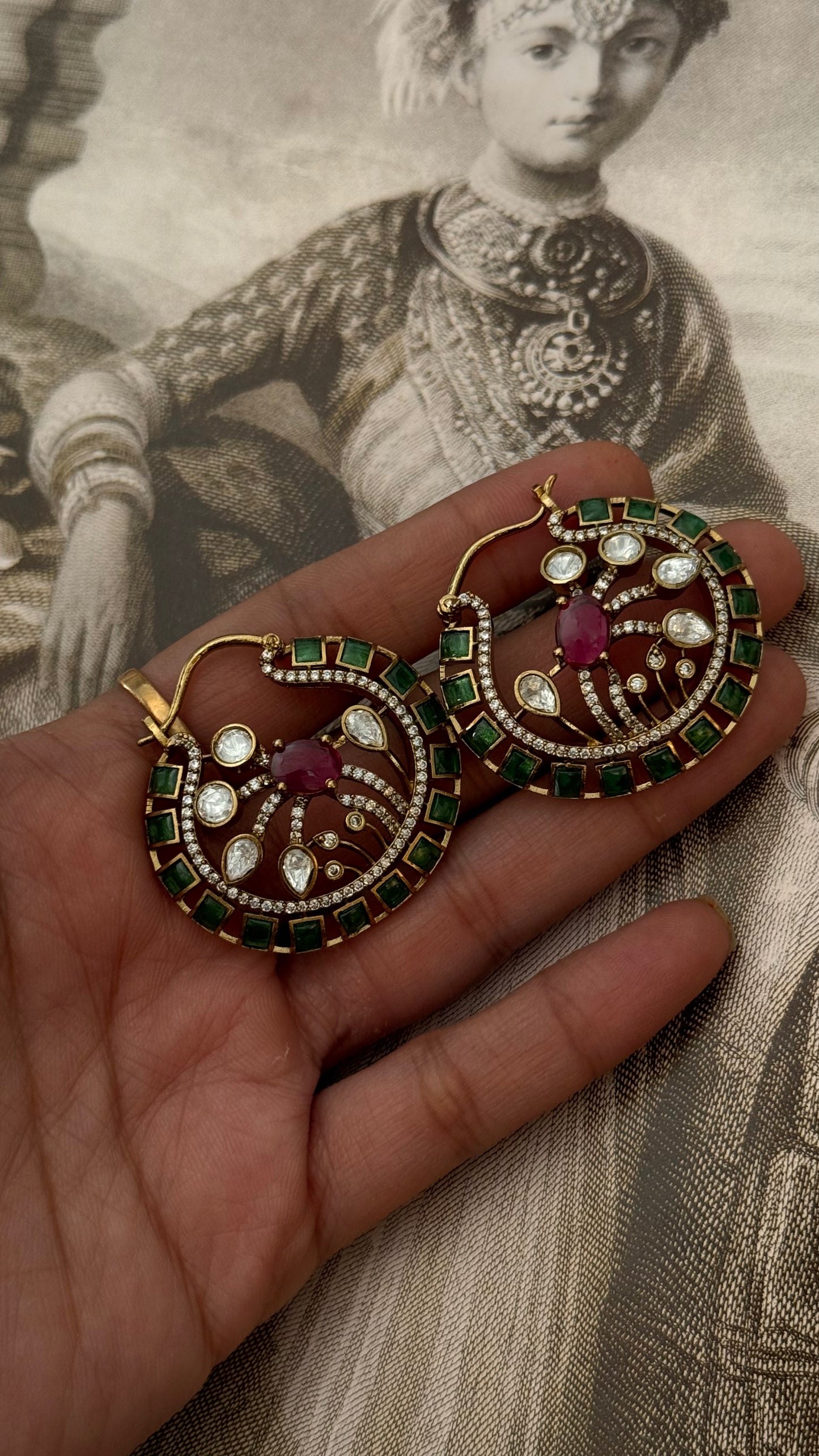 Emerald & ruby victorian balyan