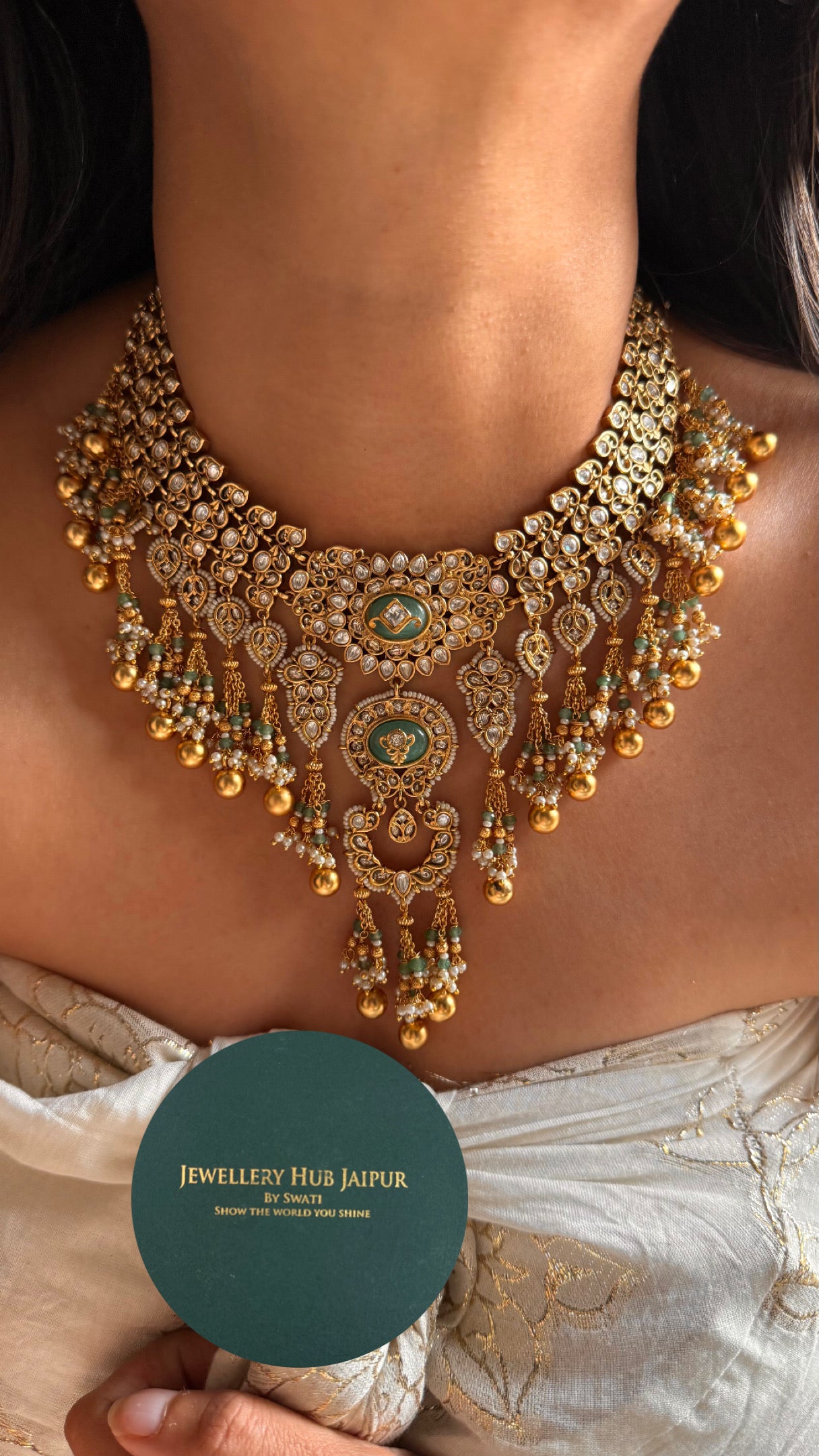 Mint heritage rajwada bridal necklace