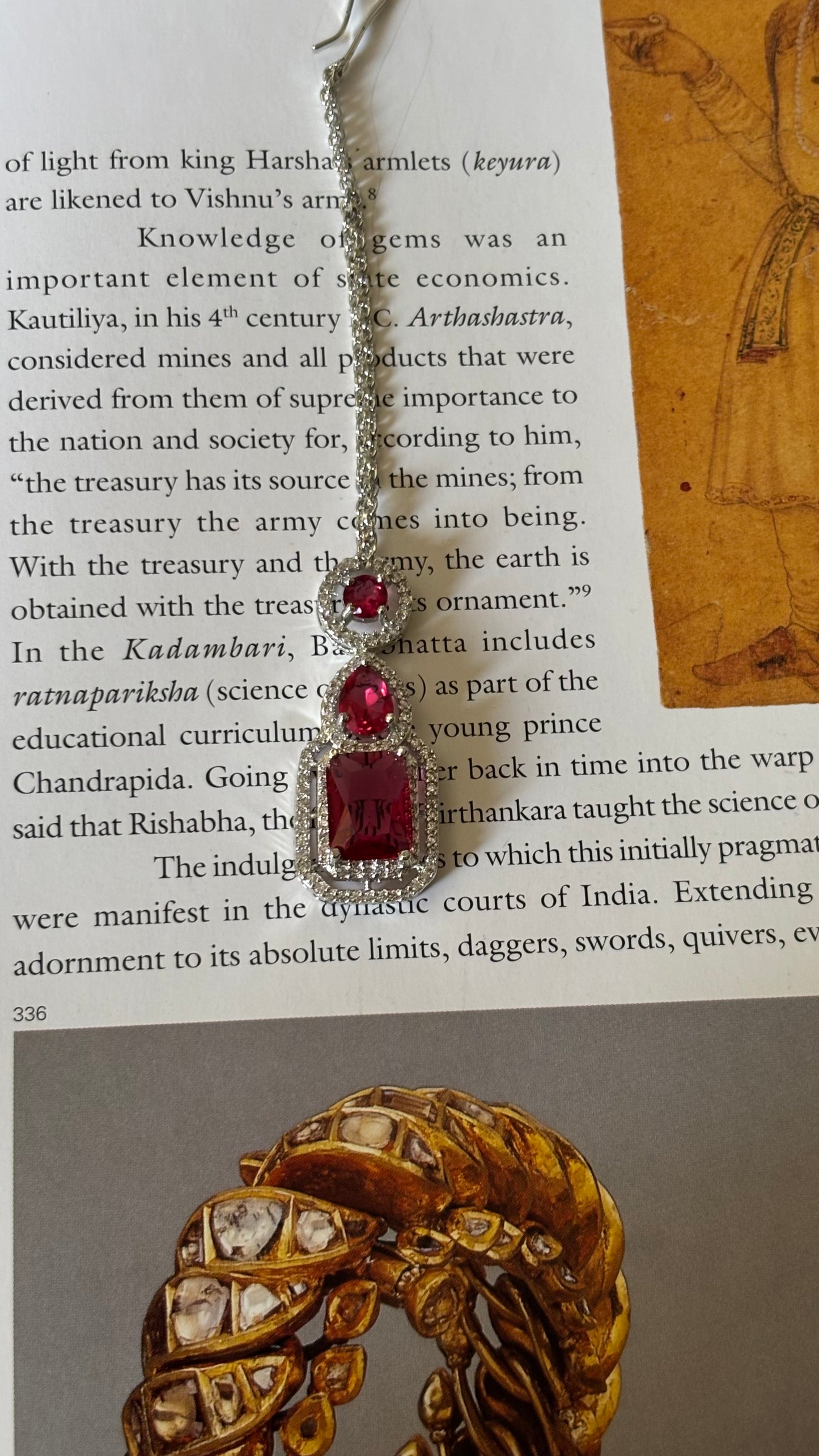 Ruby doublet cz diamond maangtika