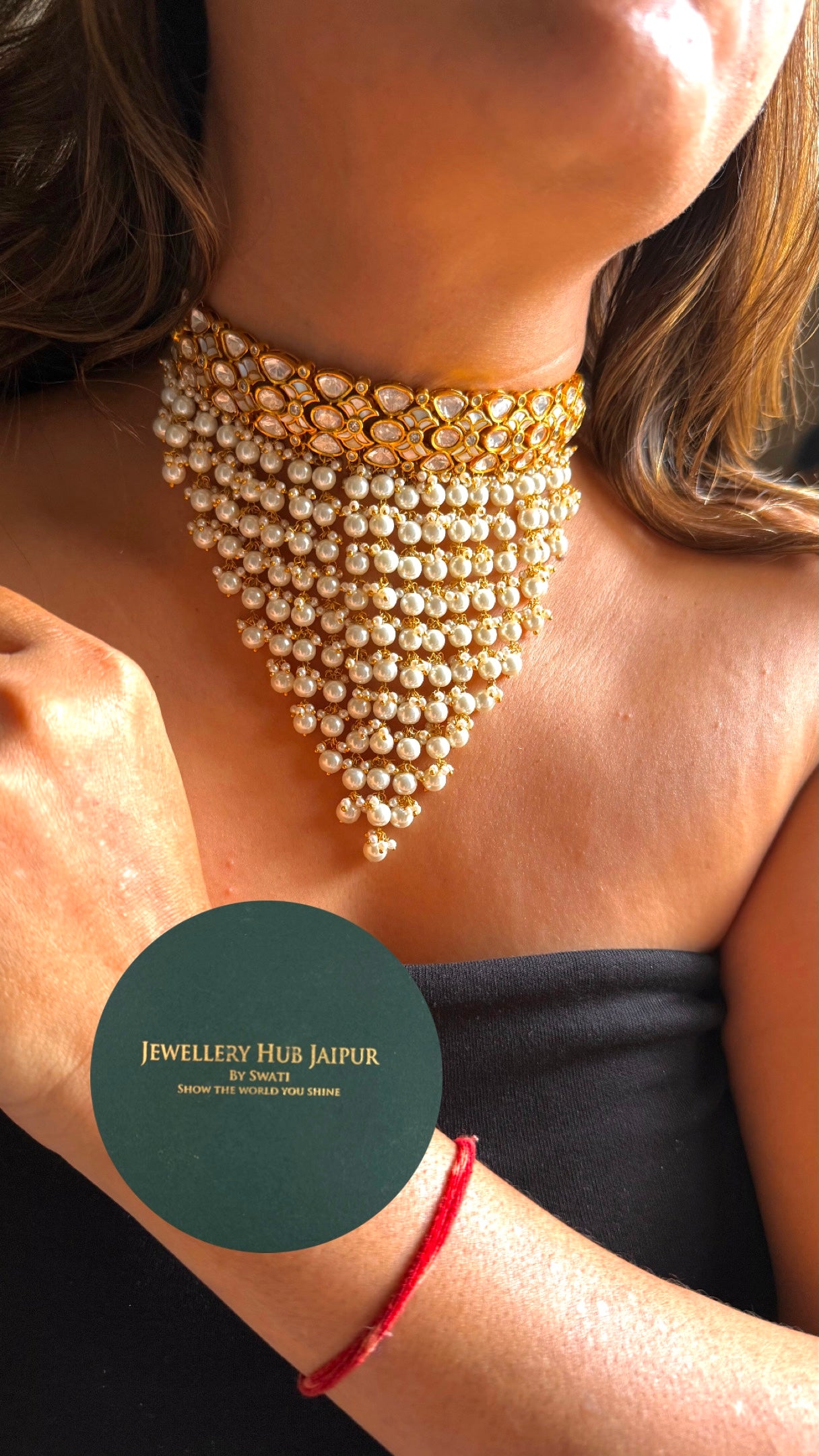 Mother of pearl with pearl detailing Necklace