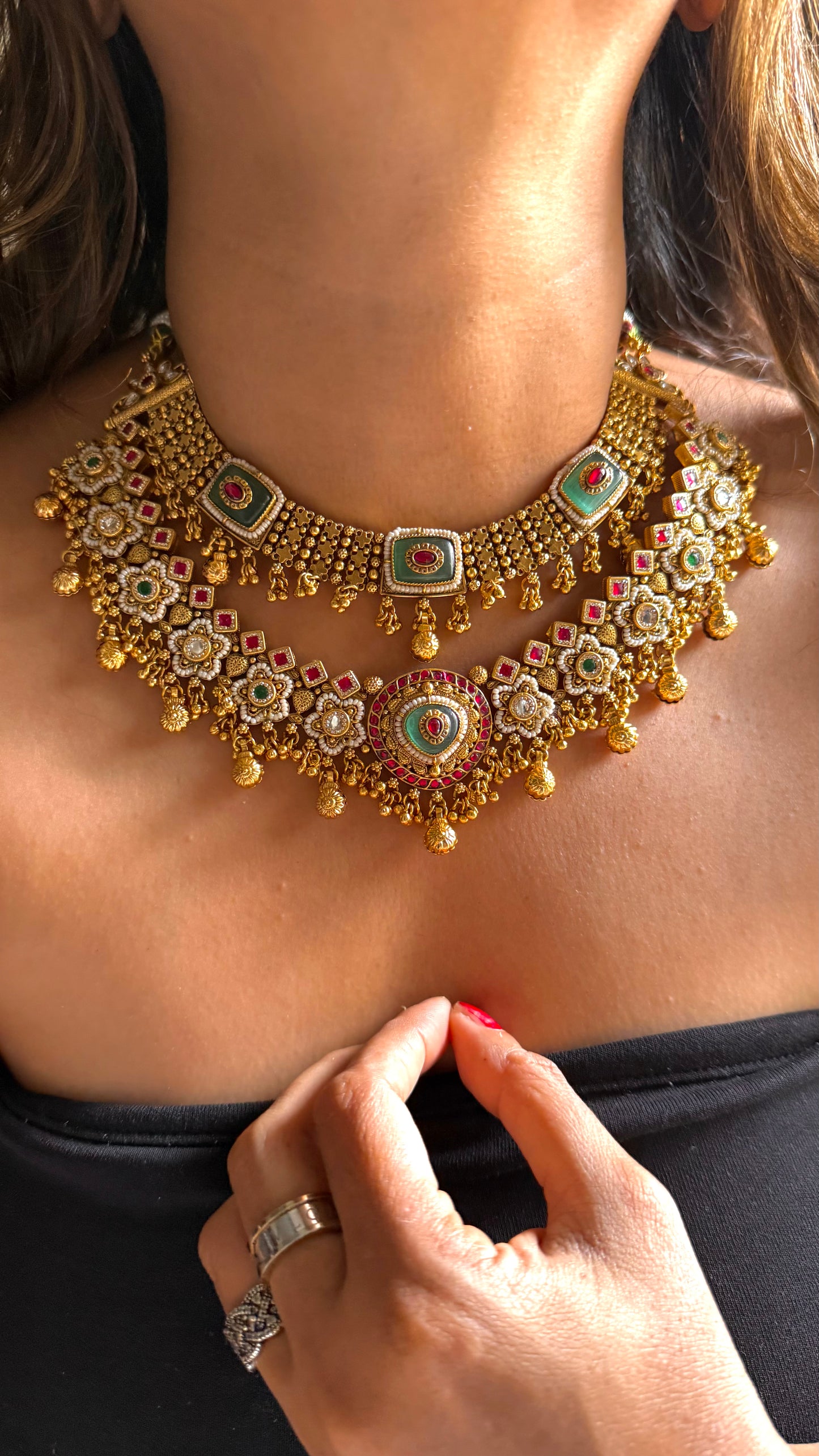 Swarovski detailing Rajwada necklace