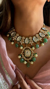 Chandi Polki Tyaani kundan Collar necklace set