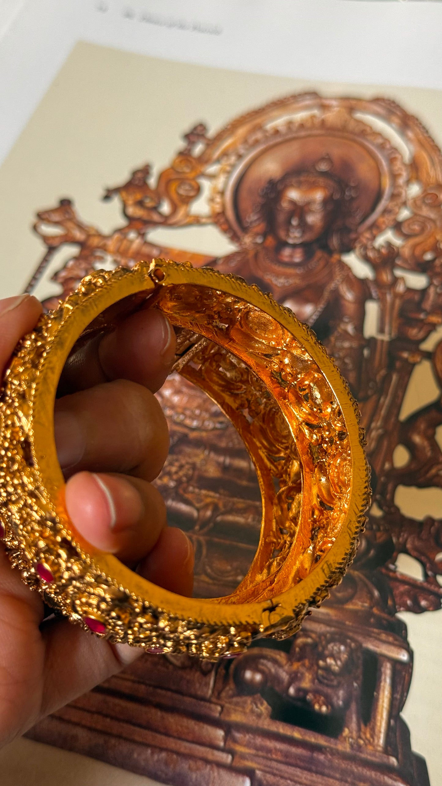 Goddess lakshmi inspired temple bangles