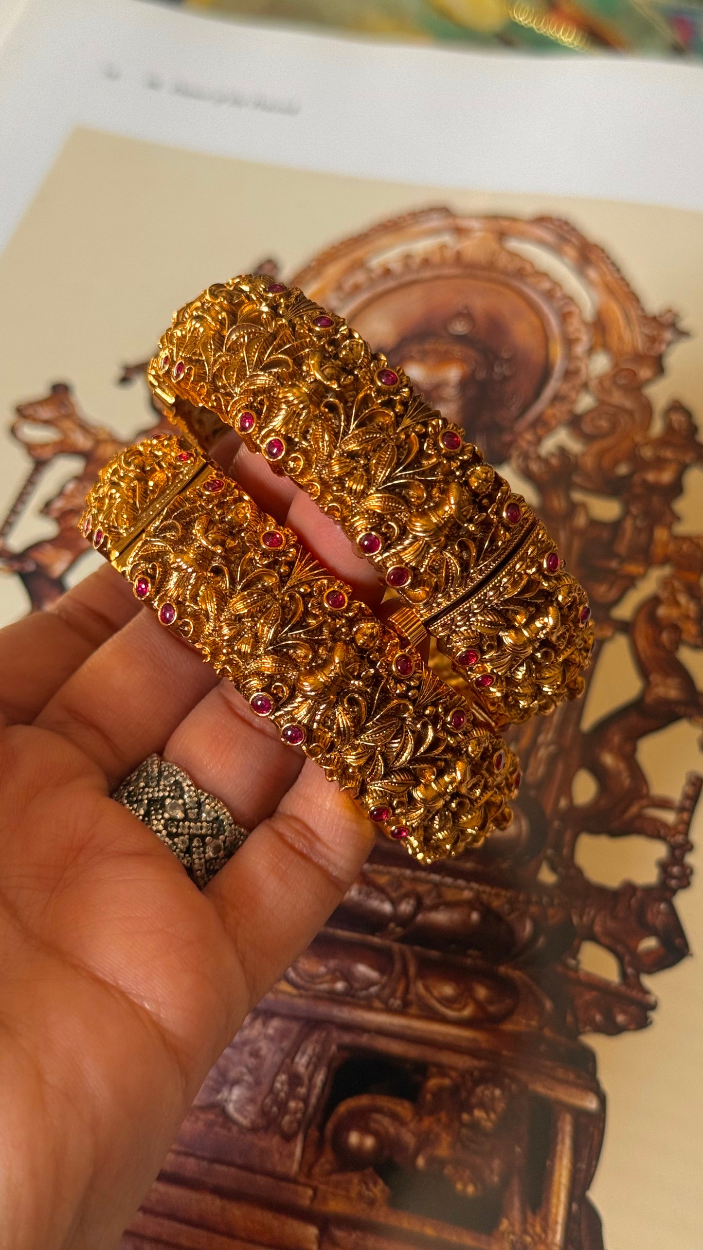 Lord krishna inspired temple bangles