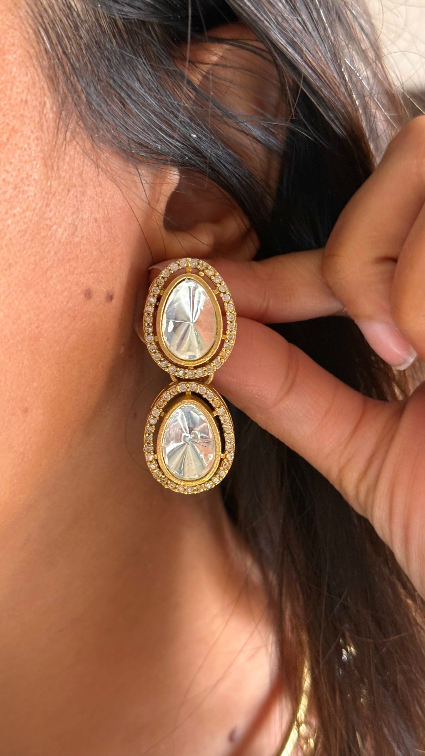 Gold uncut polki pachi hasli