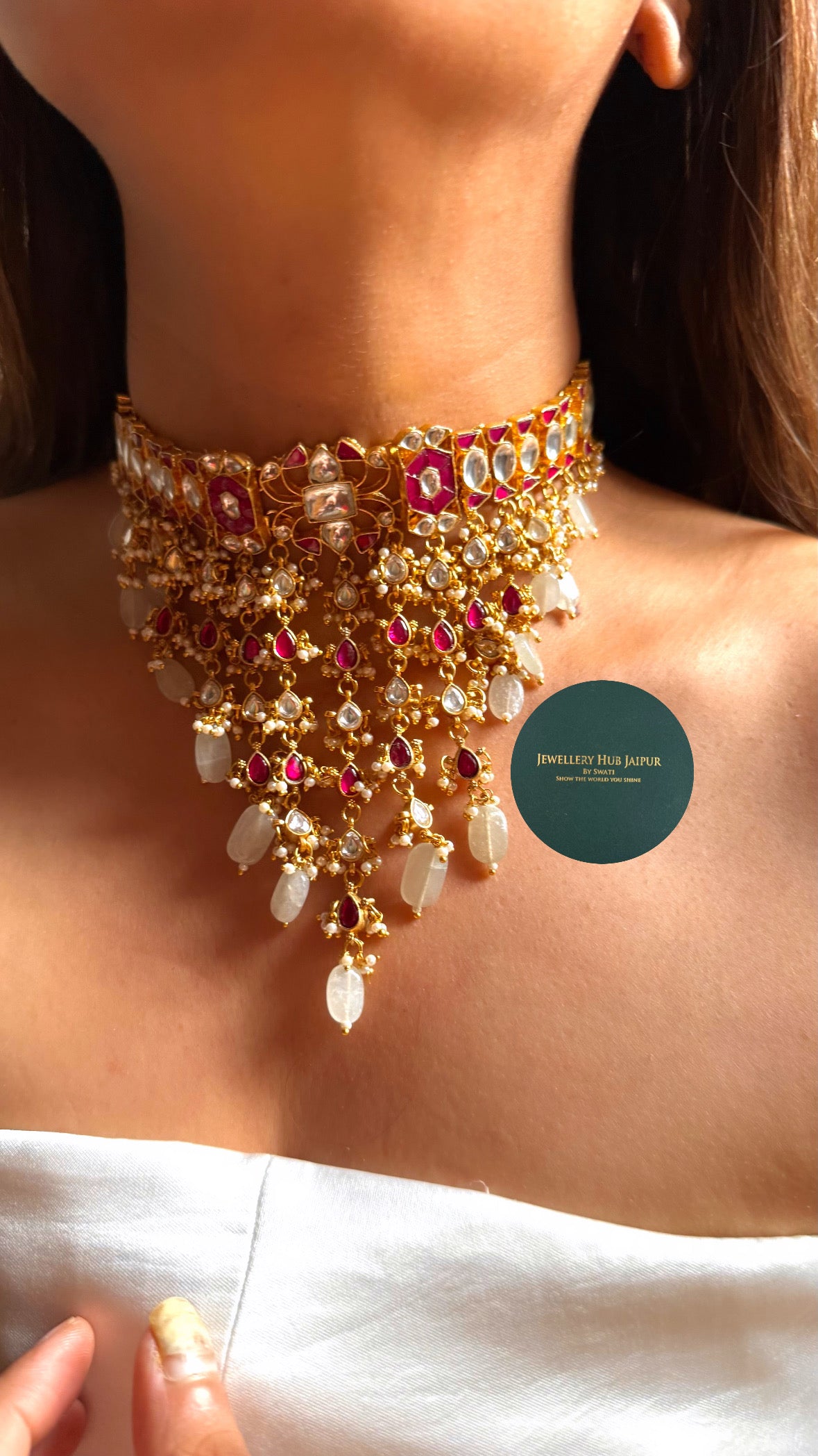 Royal petal Kundan choker set