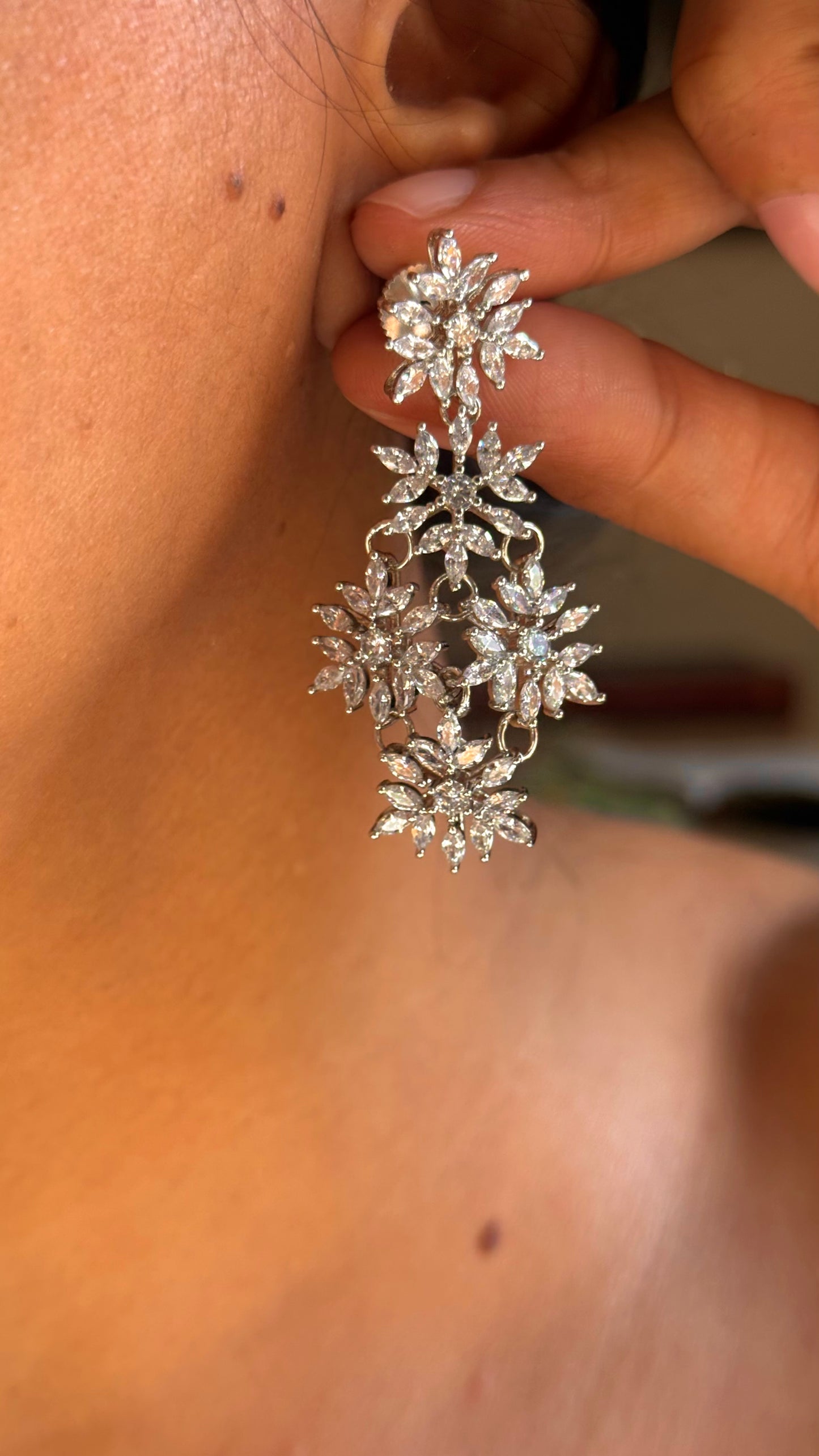 Diamond Designer rhodium Sparkle necklace
