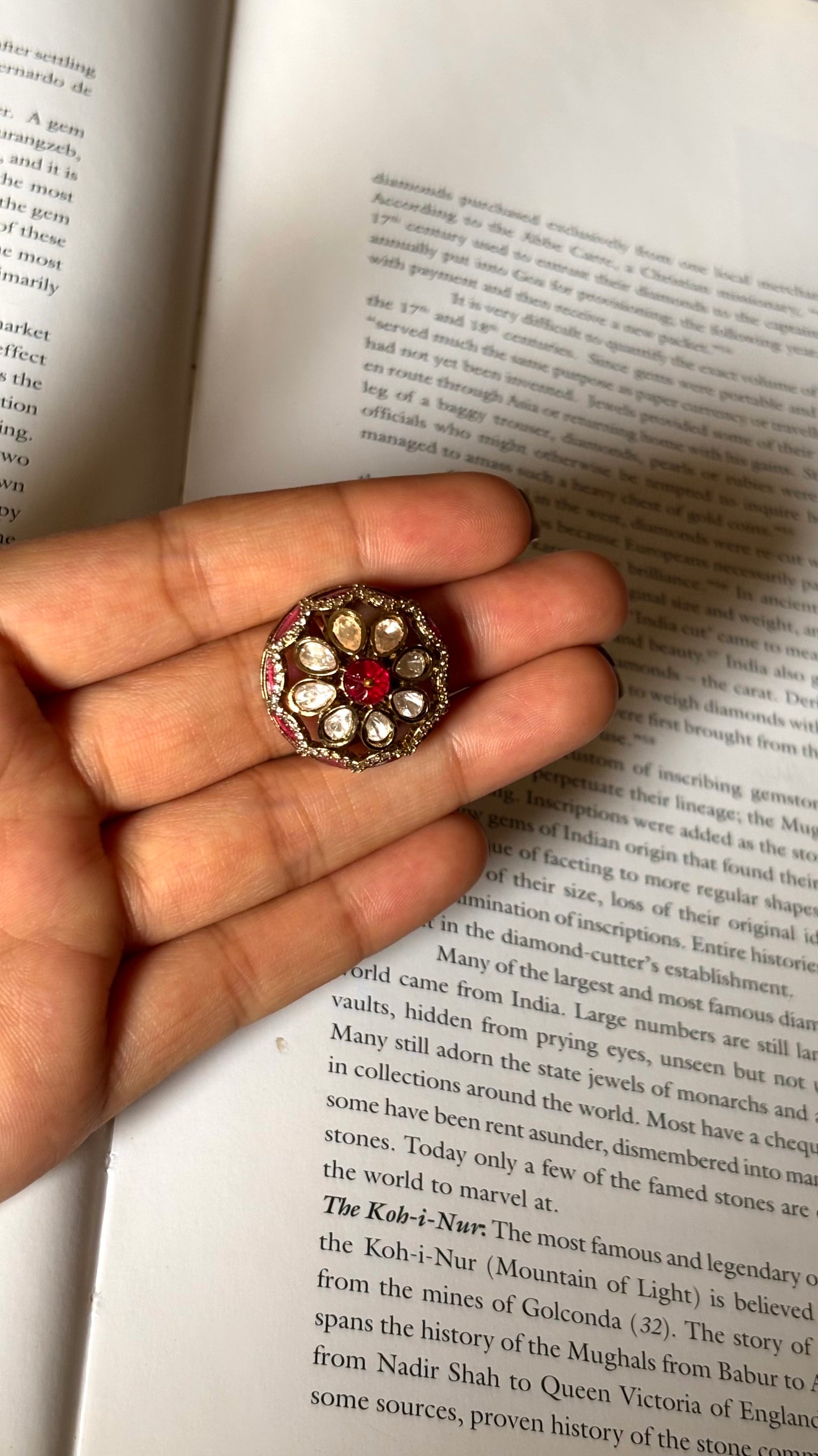 Ruby floral Victorian Ring