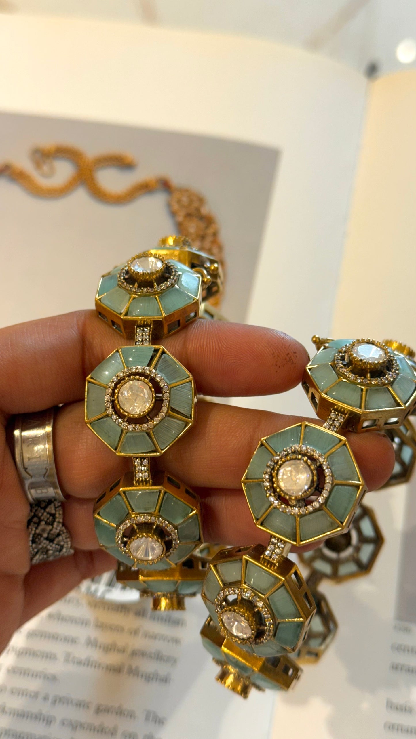 Mint designer Victorian bangles