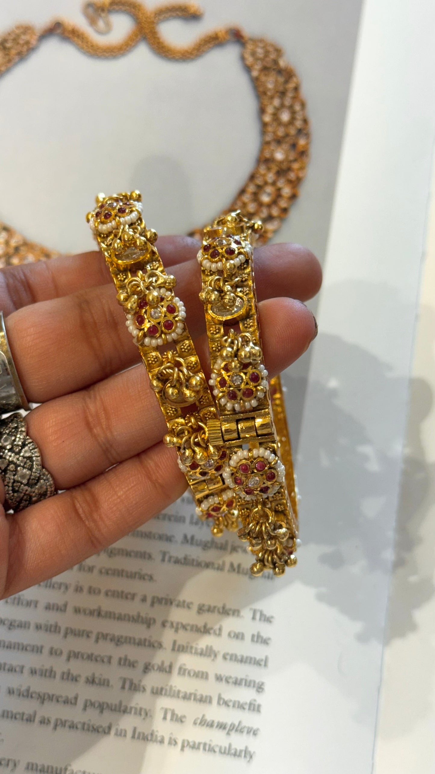 Ruby nakashi gold Bangles