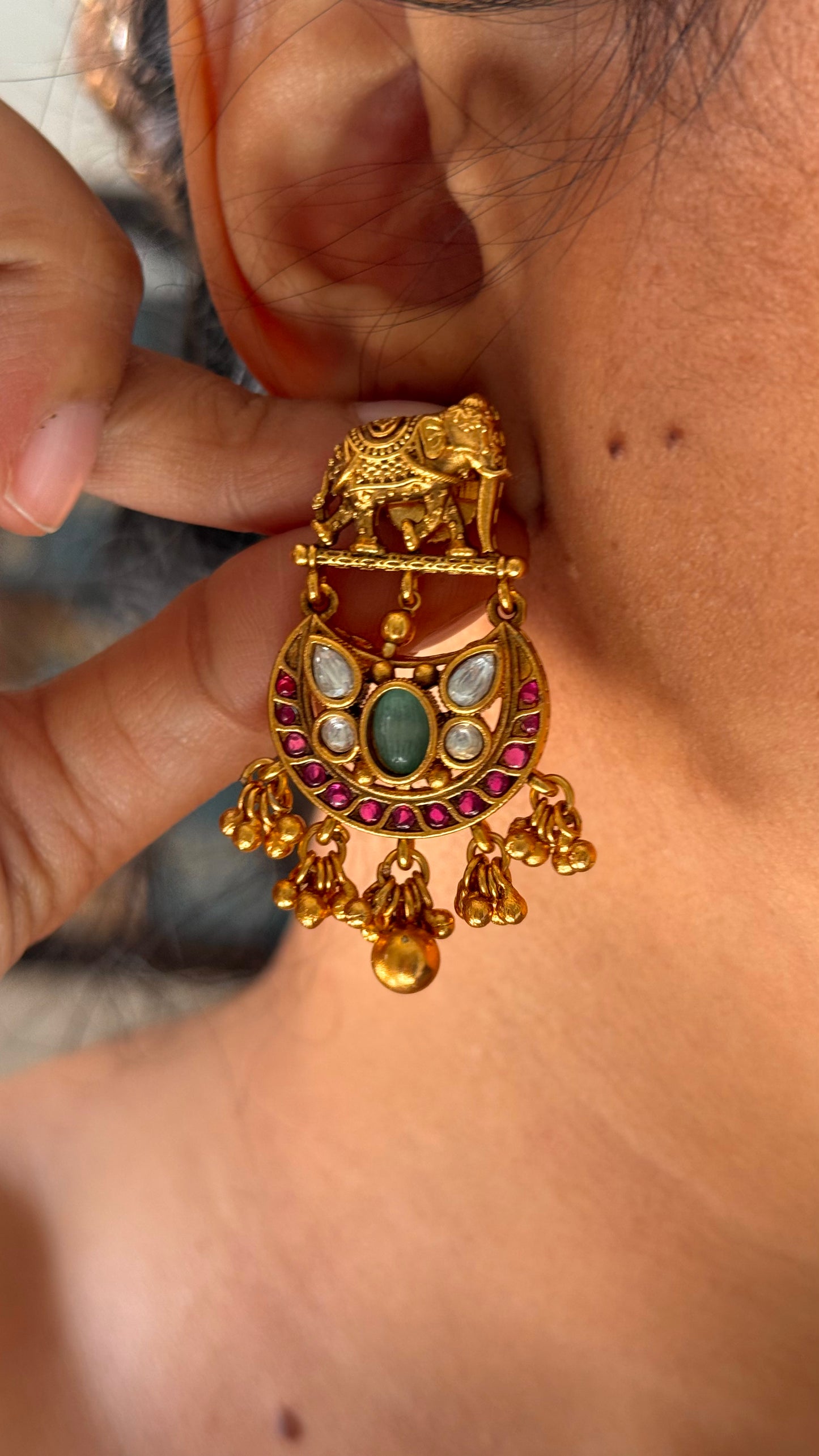 Gajanand inspired royal heritage necklace