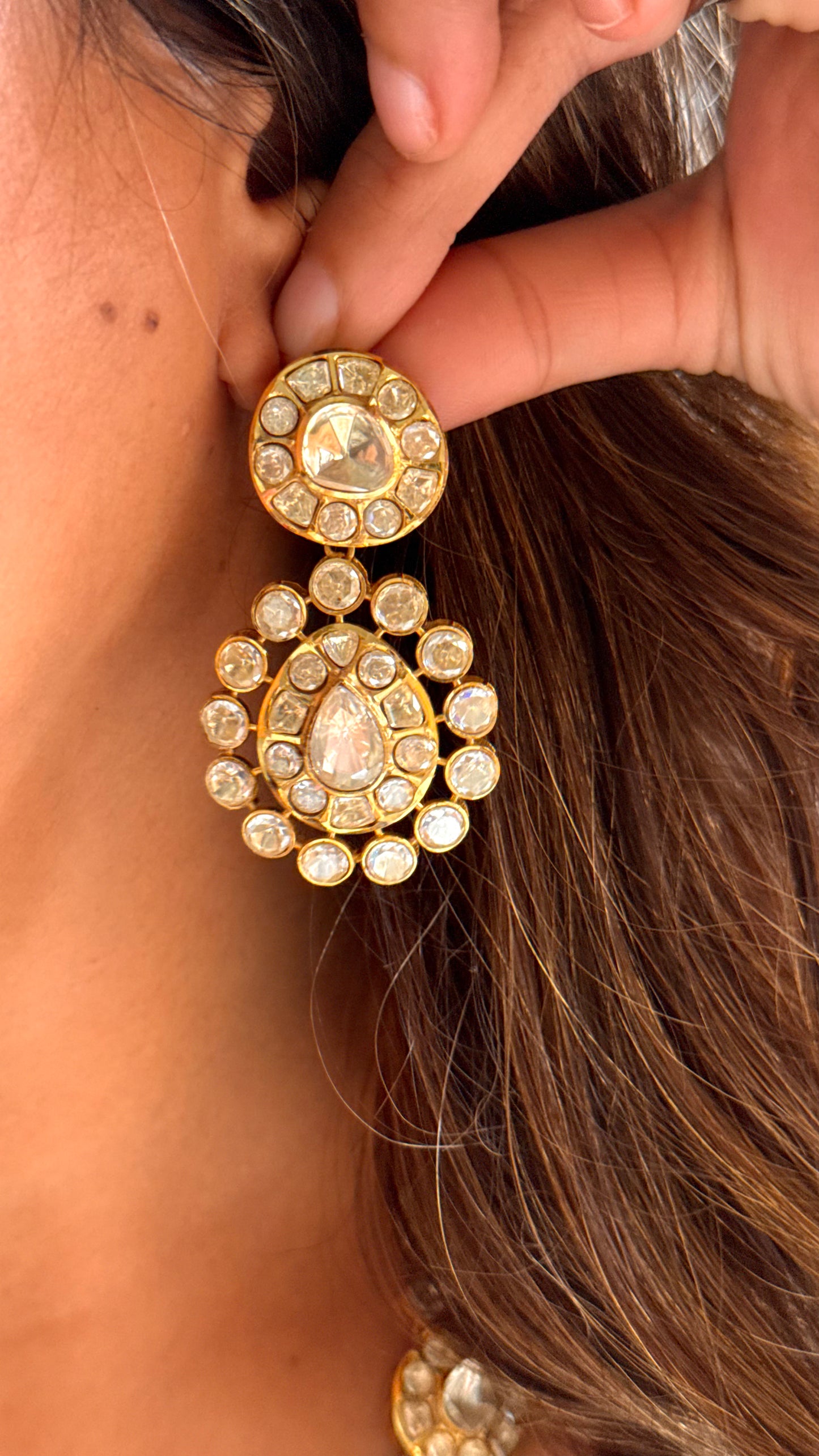 Peeli polki Royal mid length collar necklace