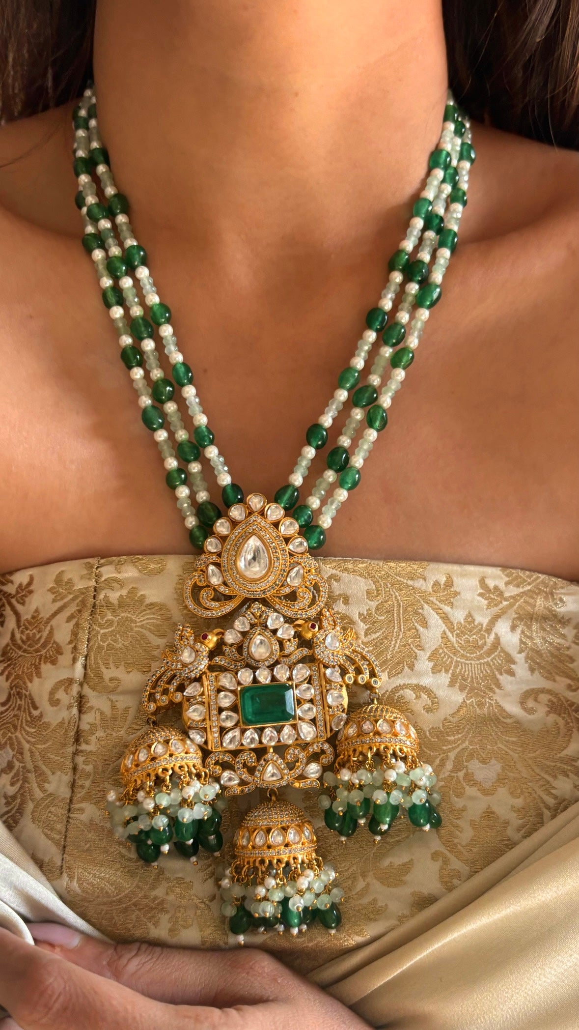 Heritage emerald Jhumpa rani haar