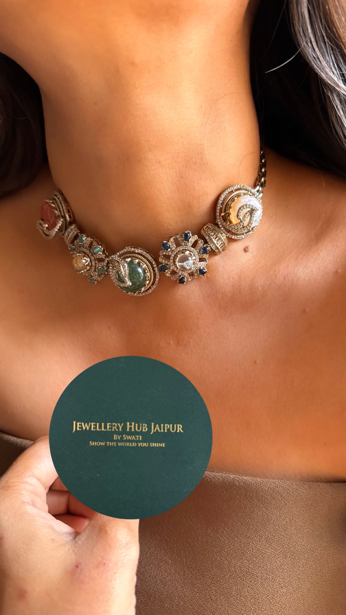 Sabyasachi inspired with natural stone Necklace