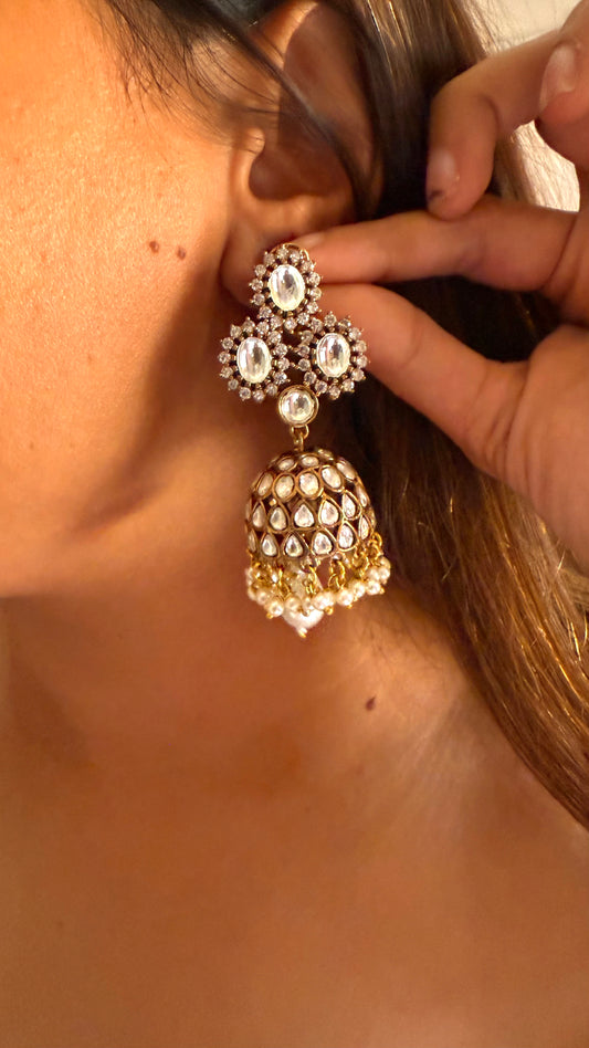 Moissanite jhumka