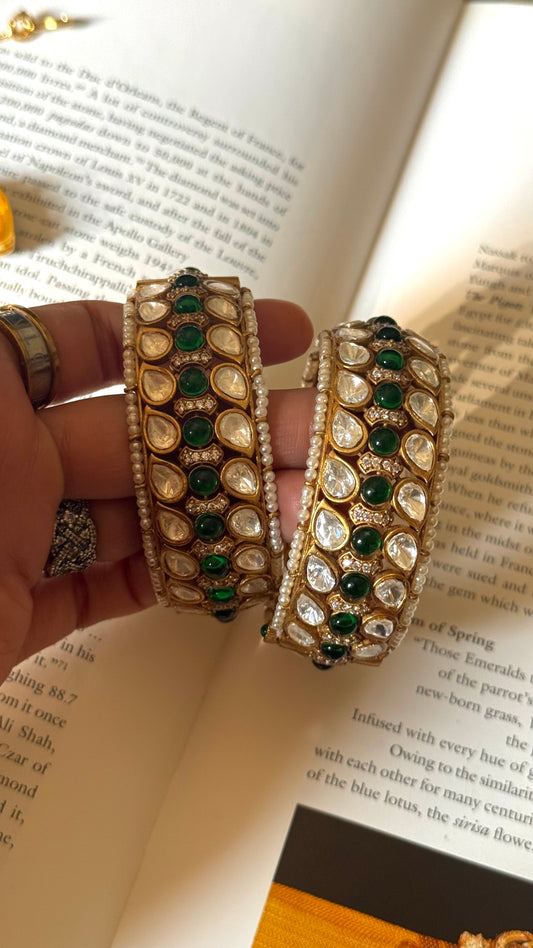 Emerald moissanite bangles