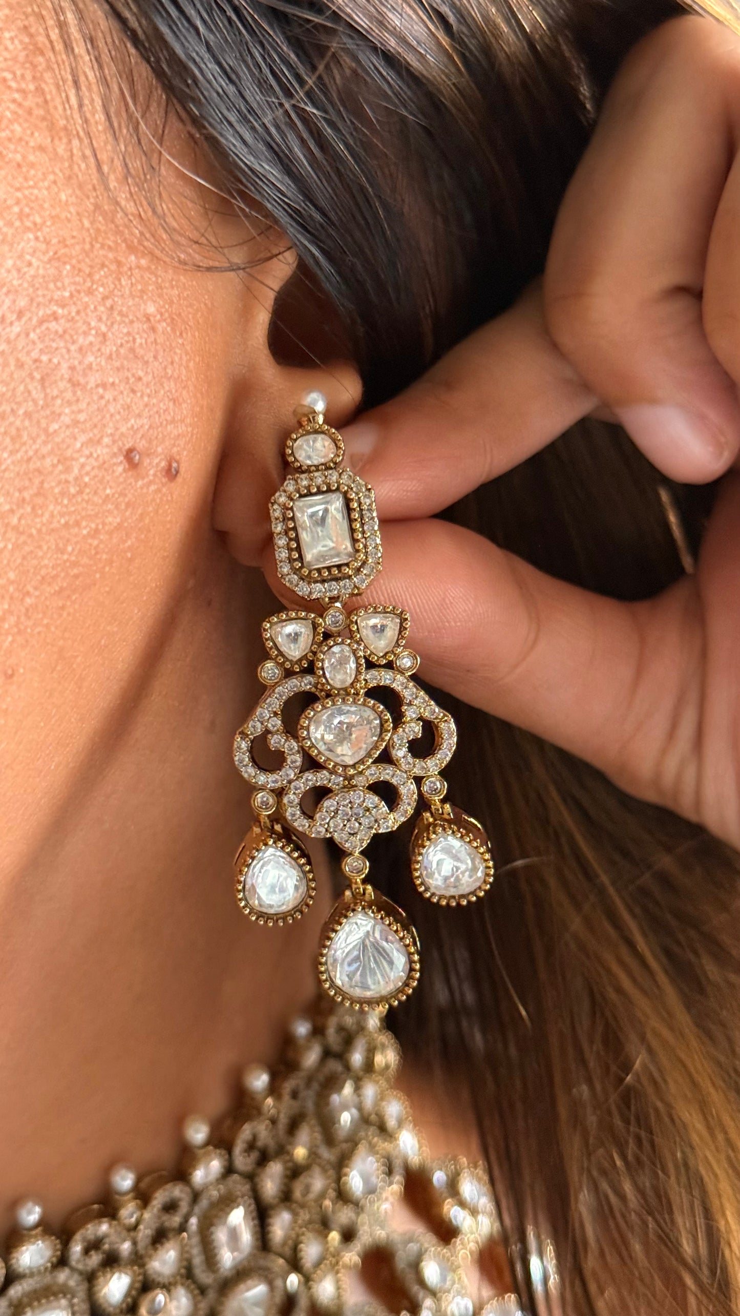 Real Moissanite Victorian necklace