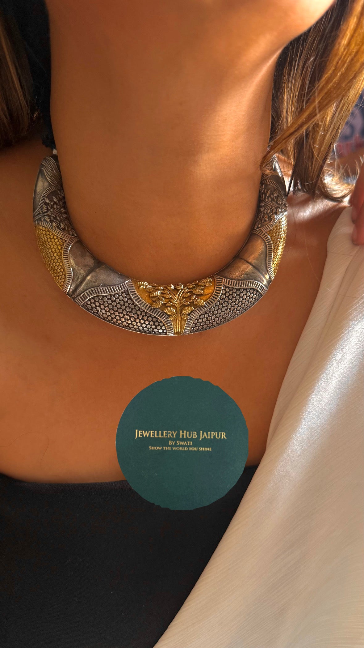 Oxidized & Golden Heritage Tribal Hasli