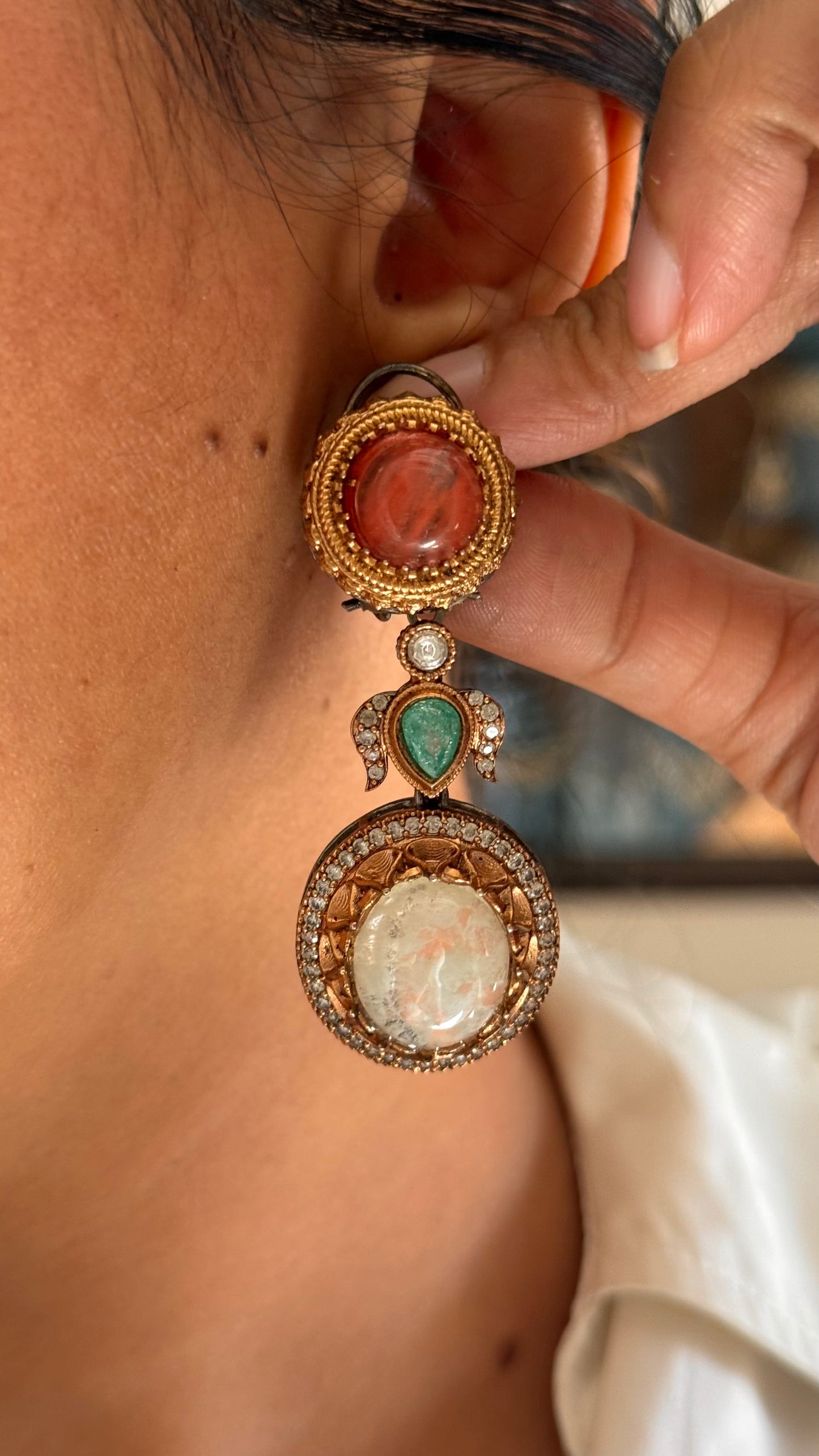 Vintage Polish sabyasachi inspired cocktail necklace