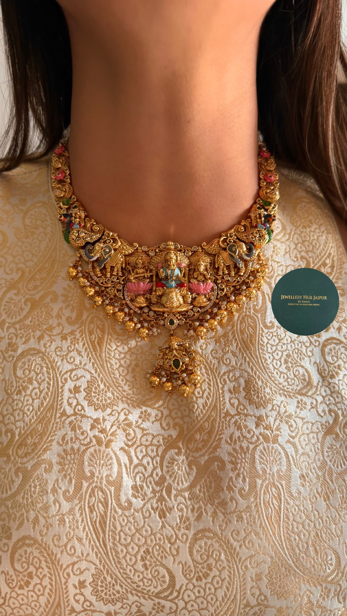 TRI Laxmi temple necklace