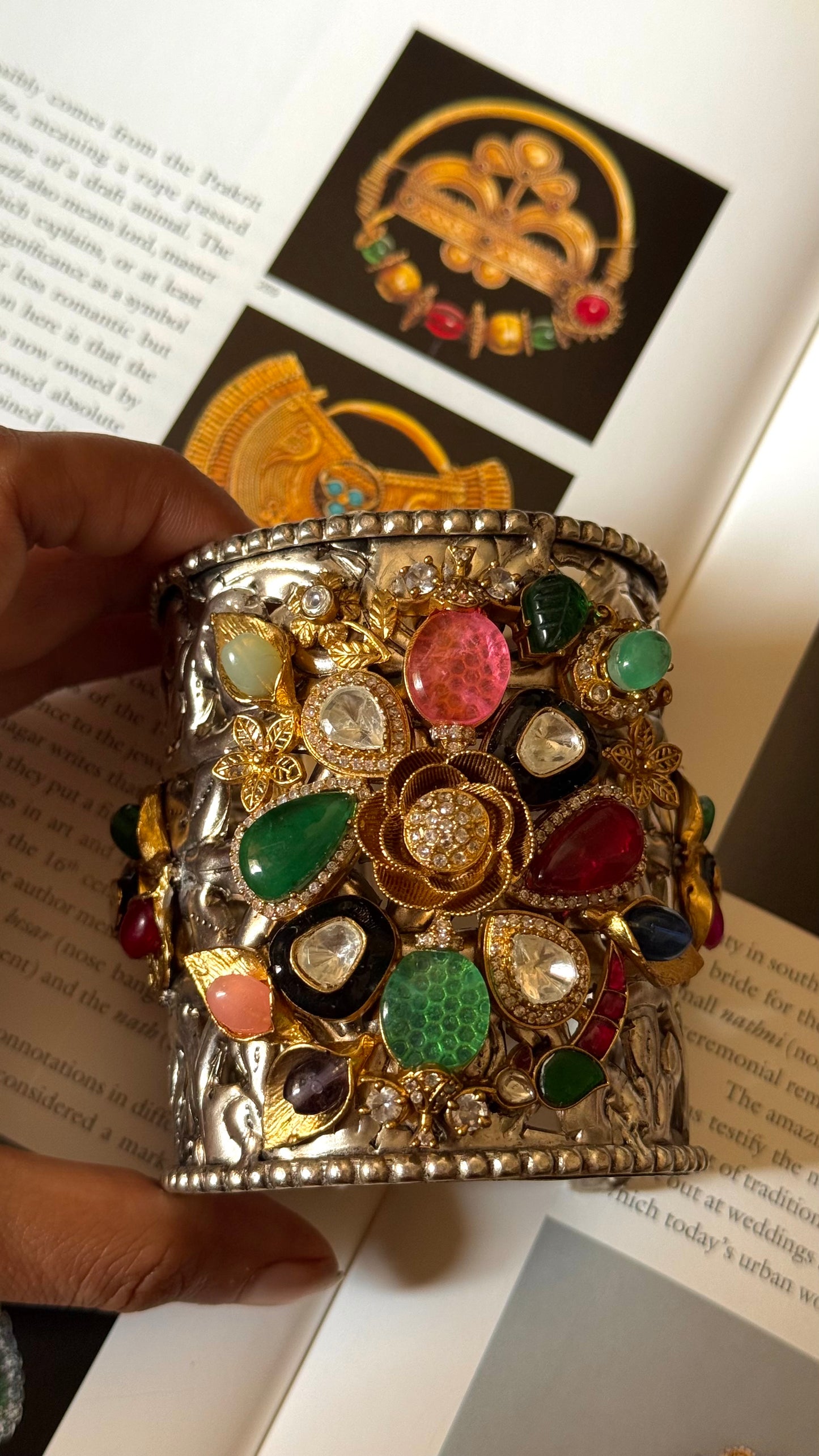 Bohemian designer box polki bracelet